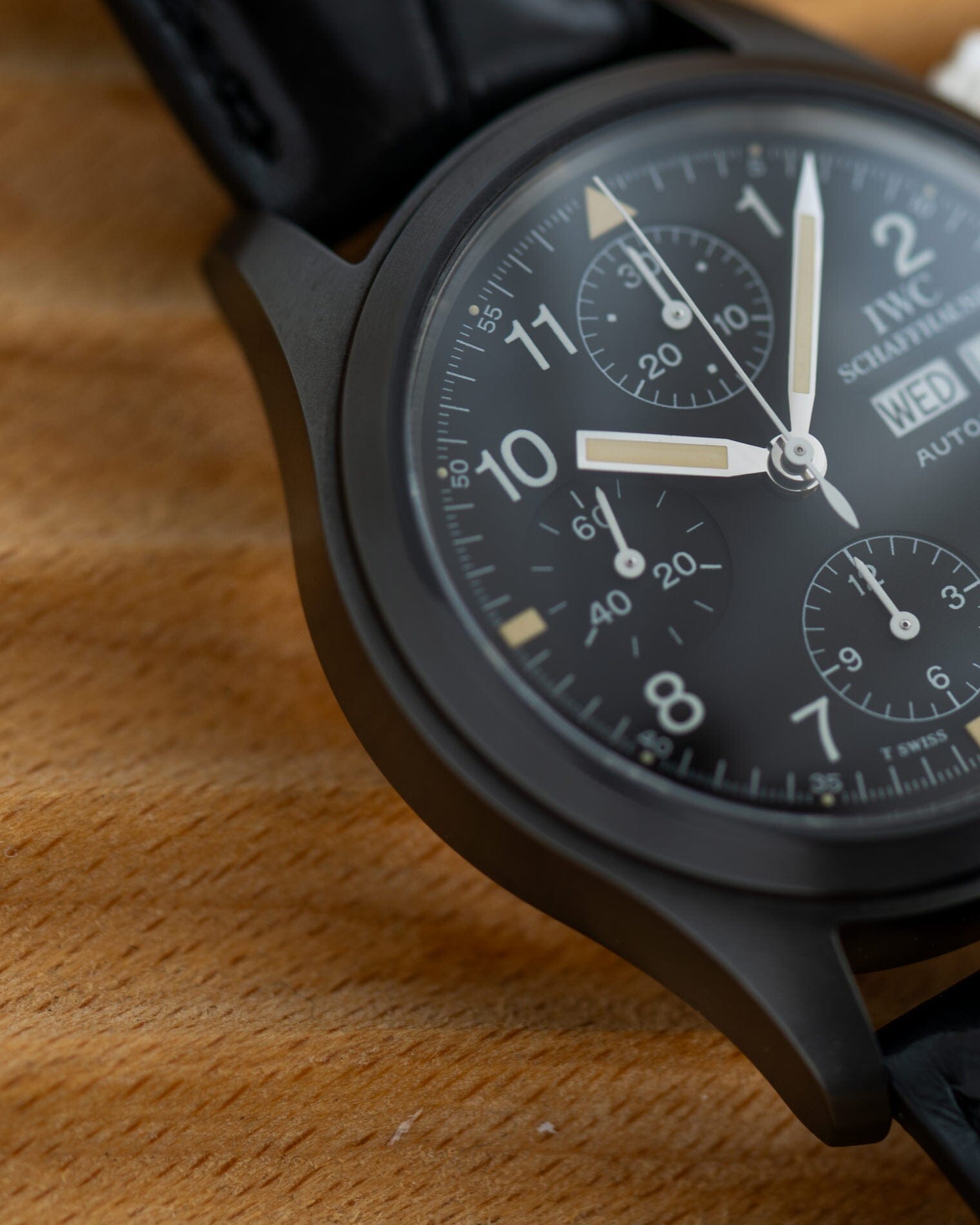 IWC フリーガークロノグラフ 3705 ”ブラックフリーガー" 保証書付き Watch IWC