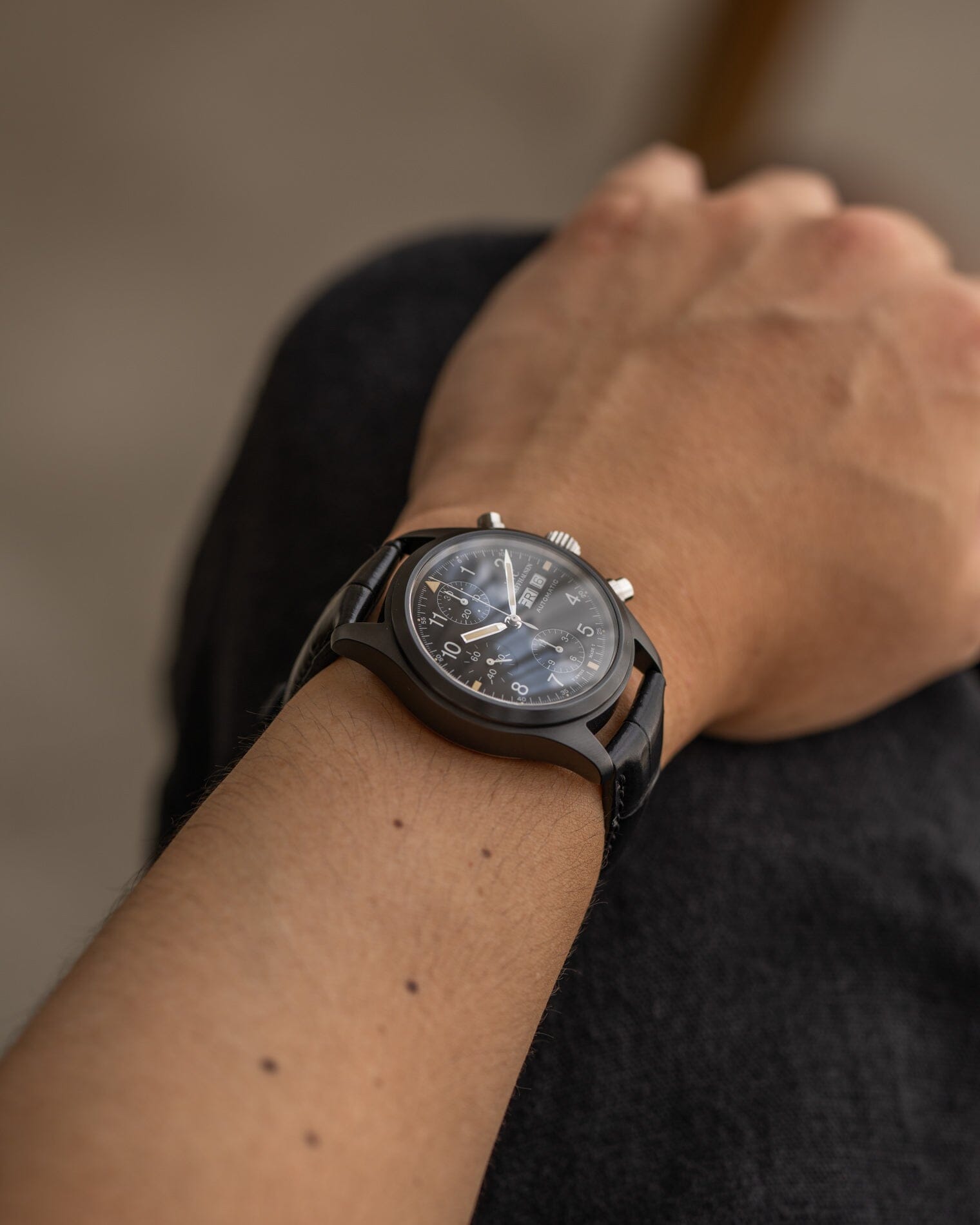 IWC フリーガークロノグラフ 3705 ”ブラックフリーガー" 保証書付き Watch IWC