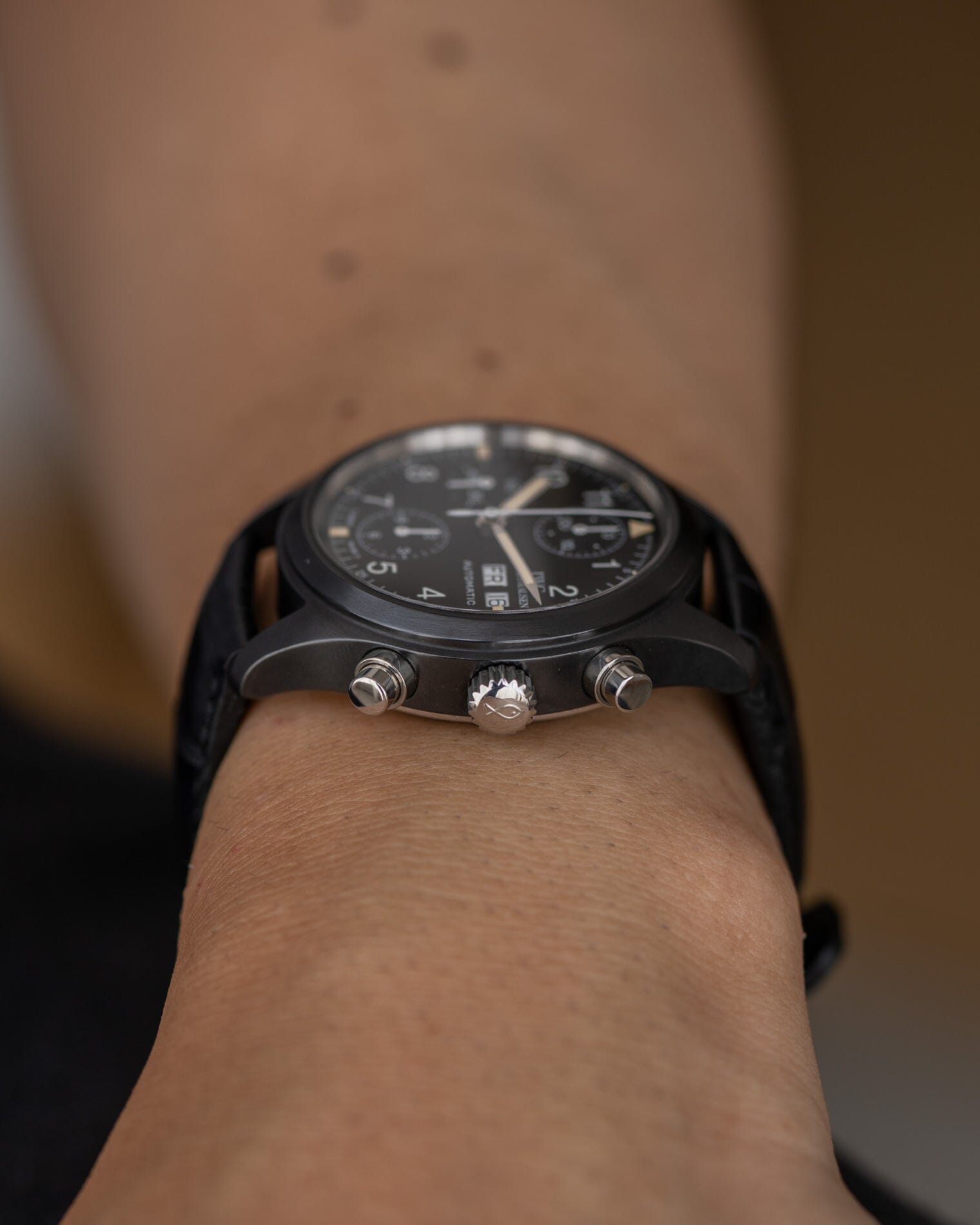 IWC フリーガークロノグラフ 3705 ”ブラックフリーガー" 保証書付き Watch IWC
