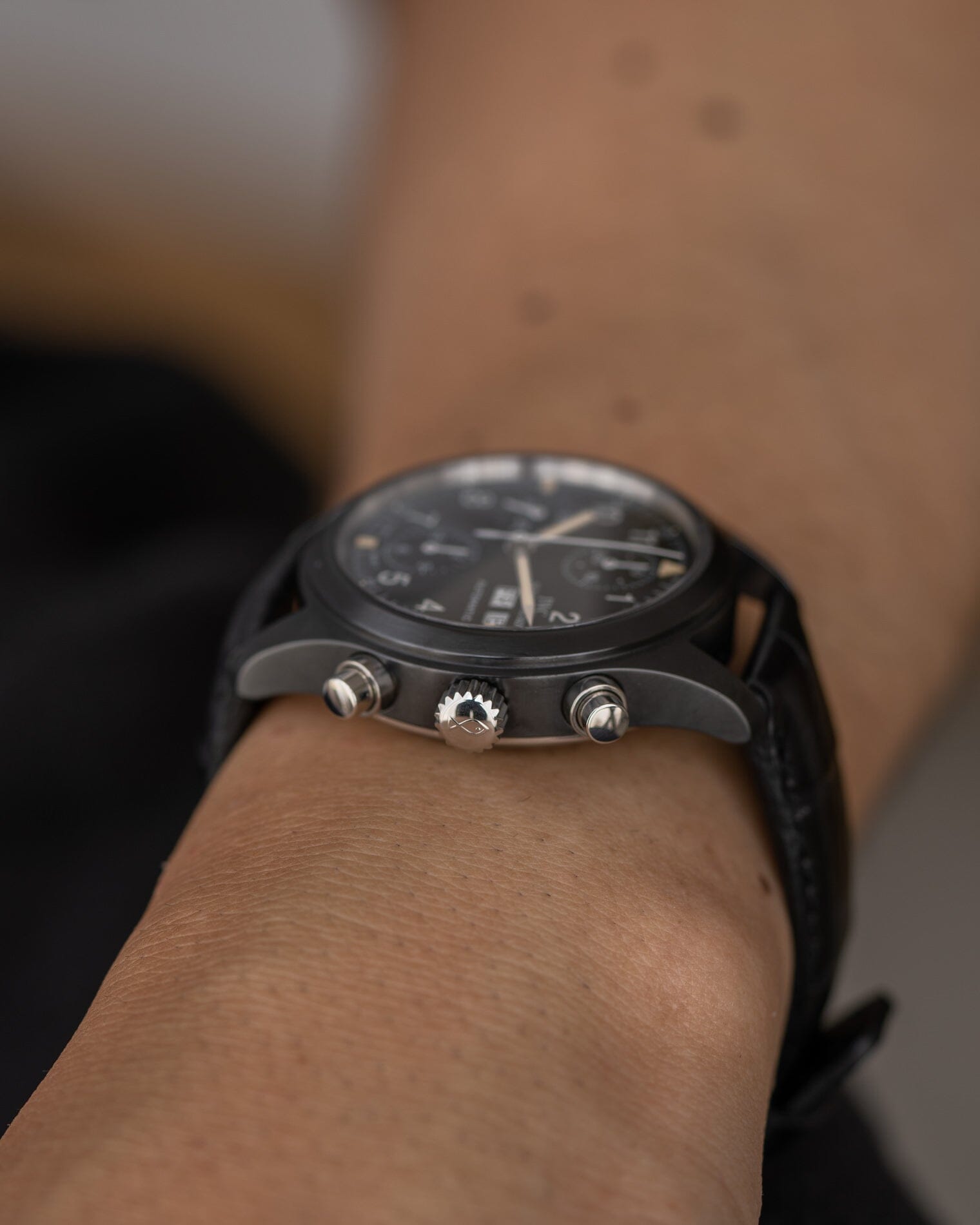 IWC フリーガークロノグラフ 3705 ”ブラックフリーガー" 保証書付き Watch IWC