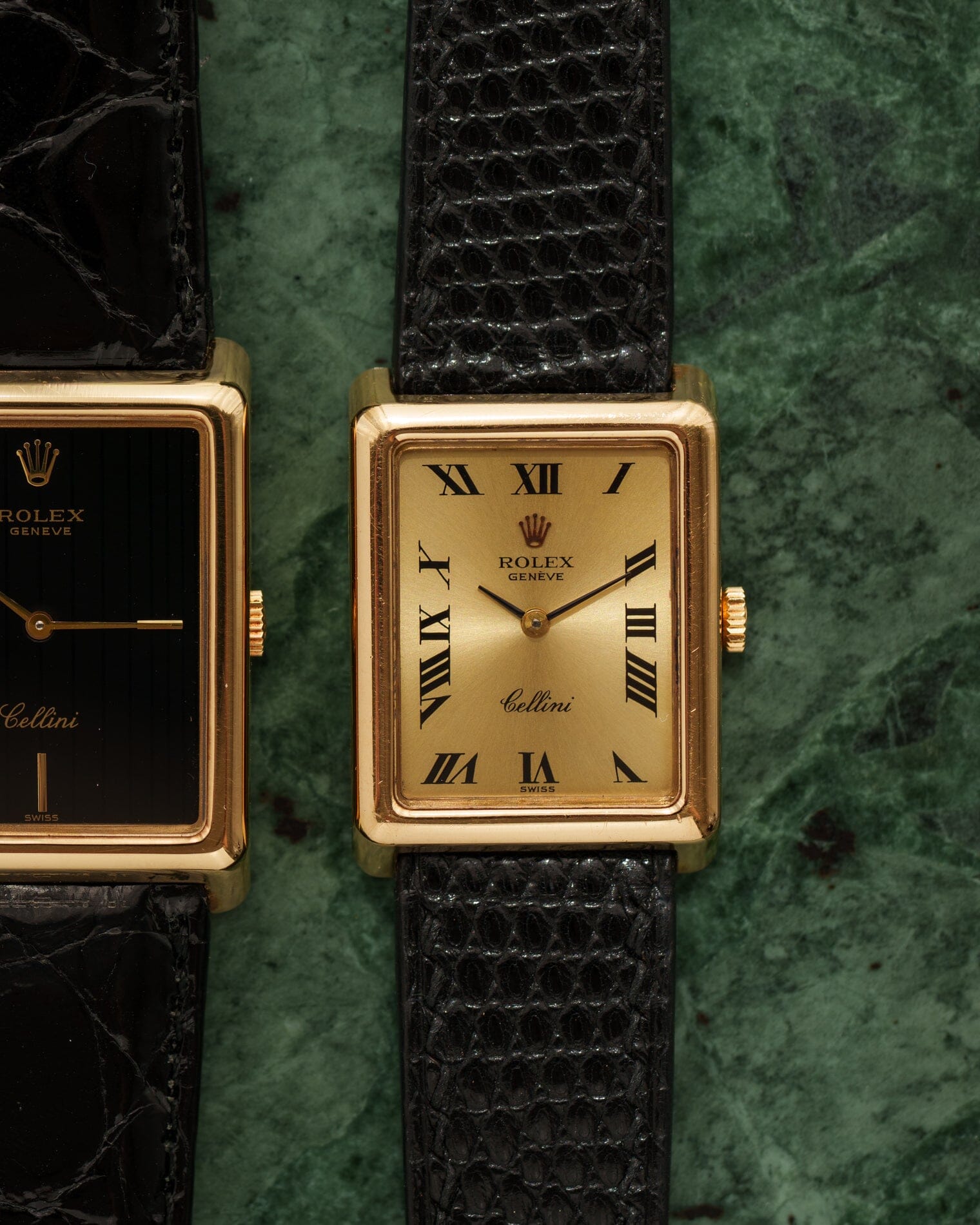 ロレックス チェリーニ 4103 レクタングル YG シャンパンローマンダイアル Watch ROLEX