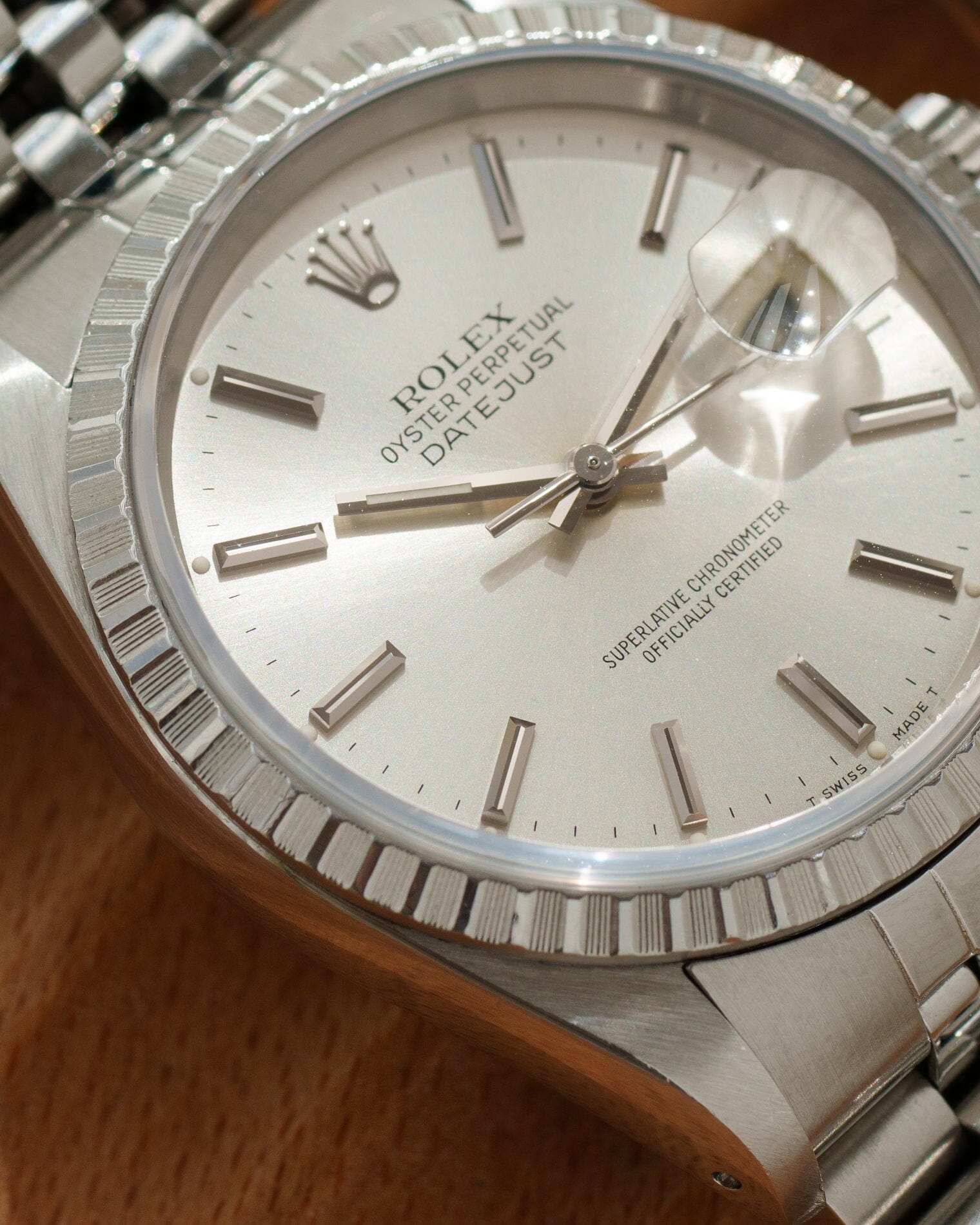 ロレックス デイトジャスト 16220 シルバーダイアル 保証書 国際サービス保証書付き Watch ROLEX