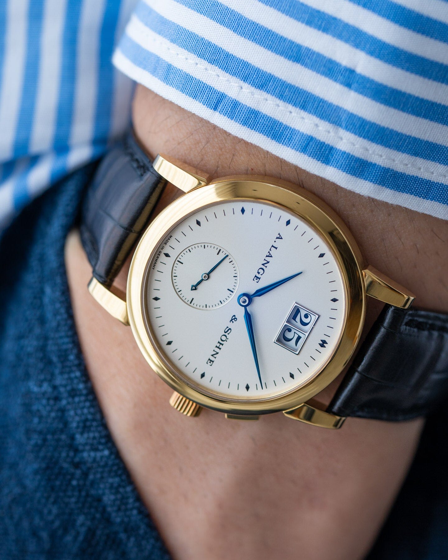 A. Lange & Söhne サクソニア 105.022 YG 箱保証書付き Watch A. LANGE & SOHNE