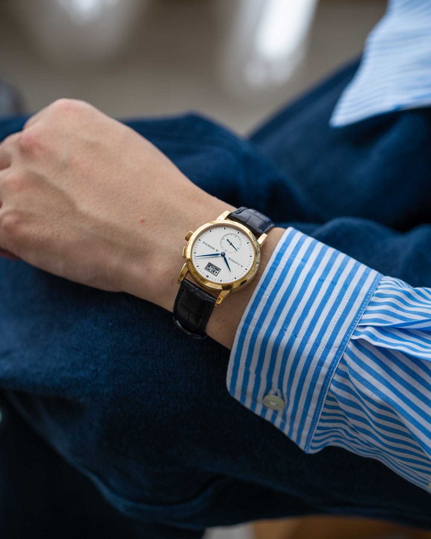 A. Lange & Söhne サクソニア 105.022 YG 箱保証書付き Watch A. LANGE & SOHNE