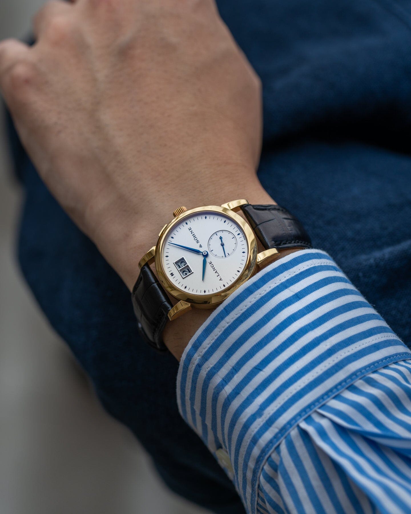 A. Lange & Söhne サクソニア 105.022 YG 箱保証書付き Watch A. LANGE & SOHNE