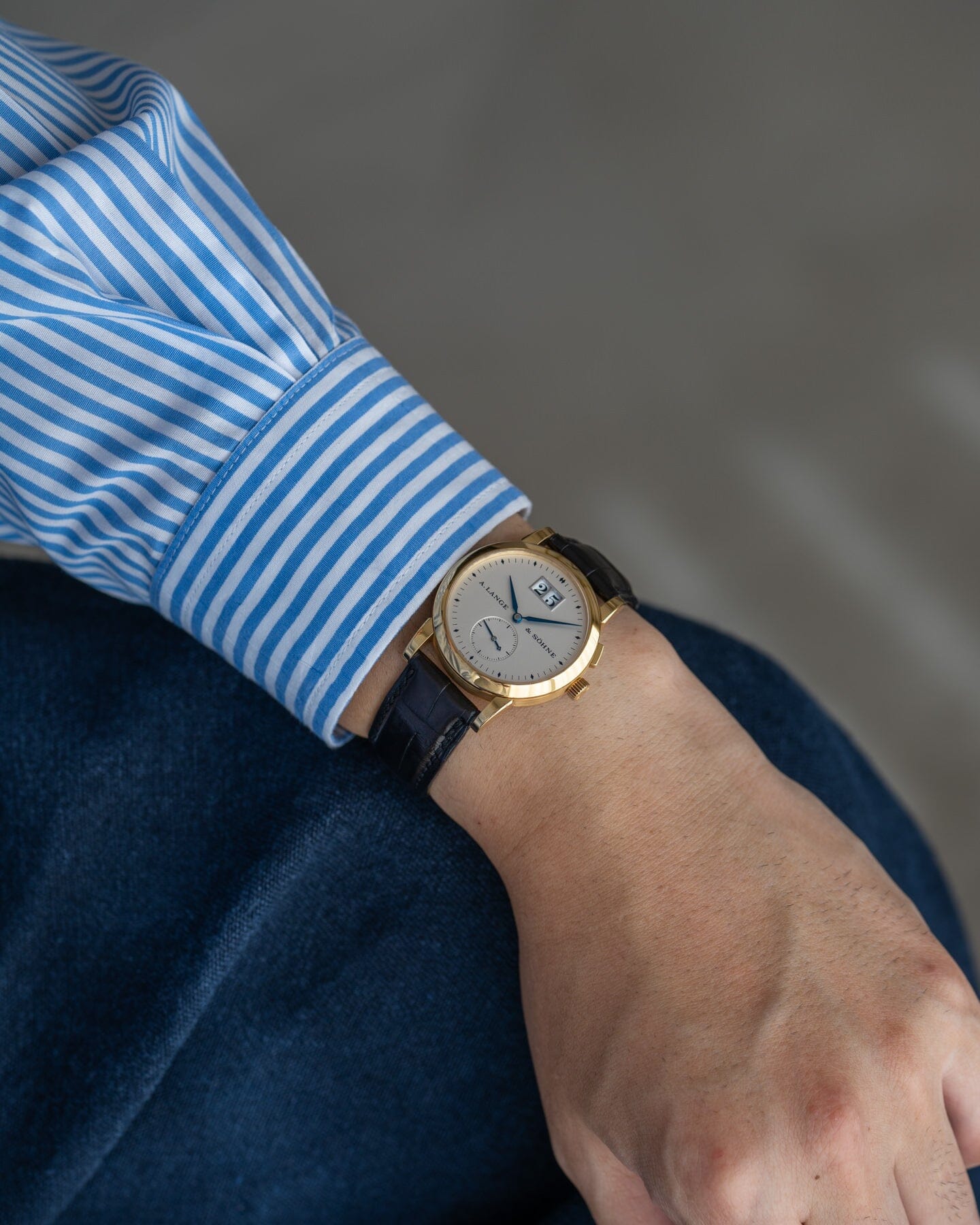 A. Lange & Söhne サクソニア 105.022 YG 箱保証書付き Watch A. LANGE & SOHNE