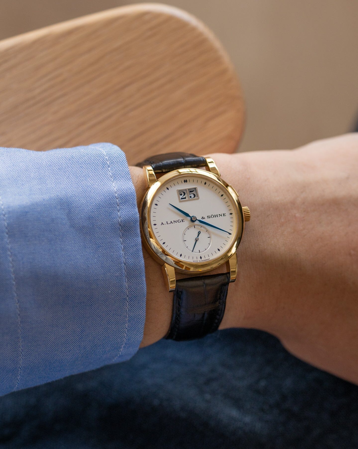 A. Lange & Söhne サクソニア 105.022 YG 箱保証書付き Watch A. LANGE & SOHNE