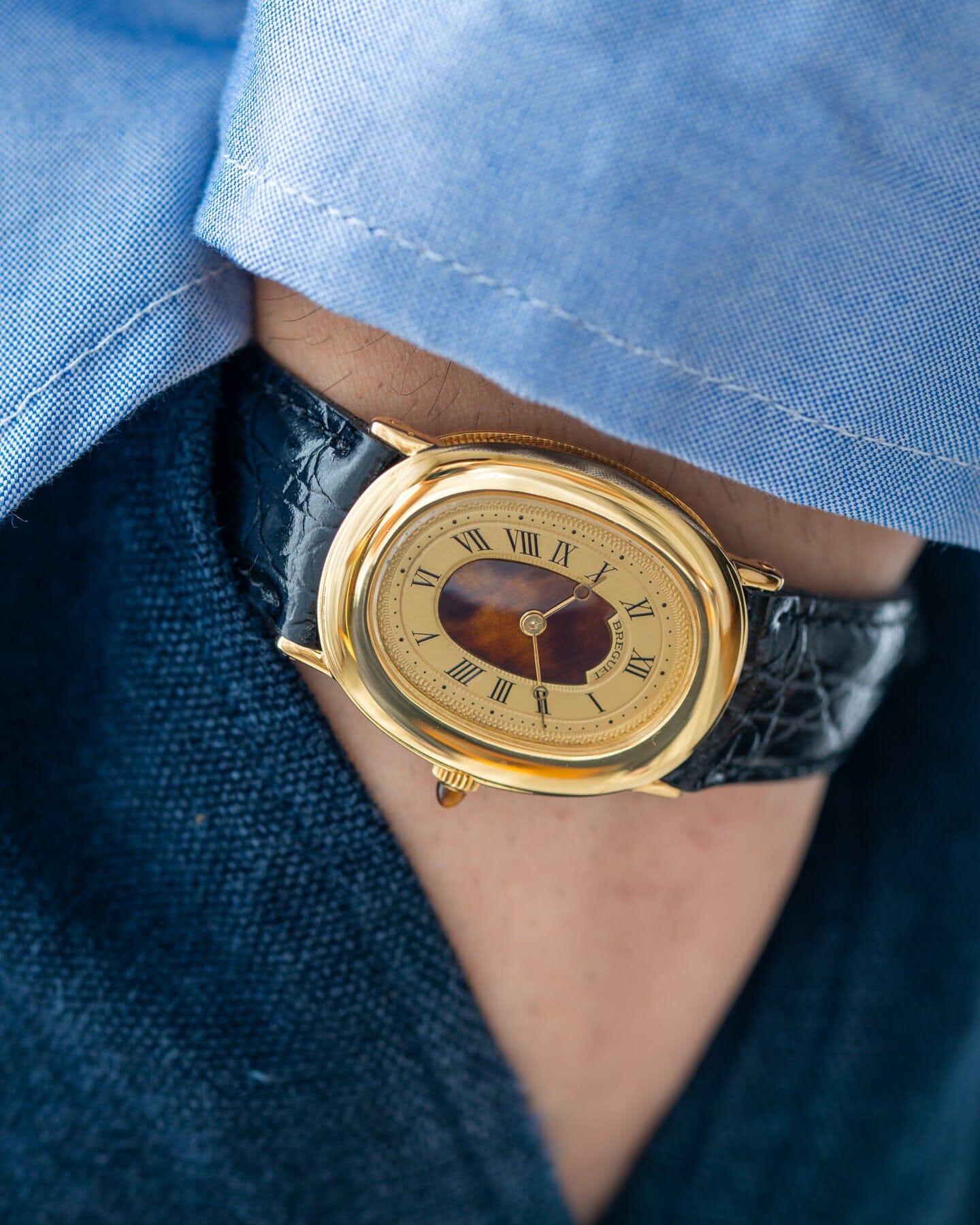 Breguet オーバル 7070 YG シャンパン べっ甲ダイアル Watch BREGUET