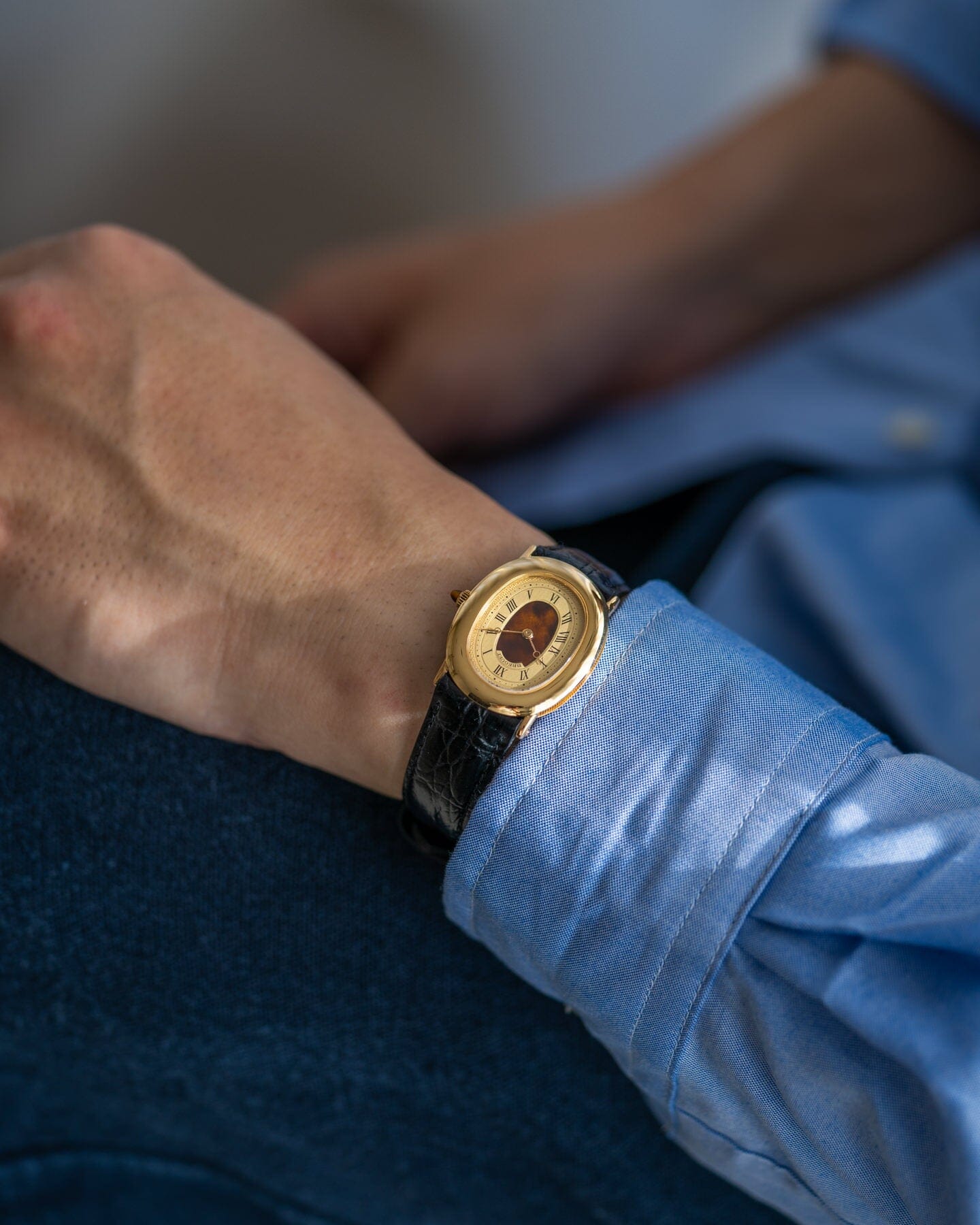 Breguet オーバル 7070 YG シャンパン べっ甲ダイアル Watch BREGUET