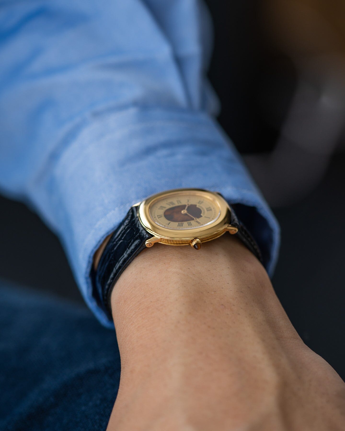 Breguet オーバル 7070 YG シャンパン べっ甲ダイアル Watch BREGUET