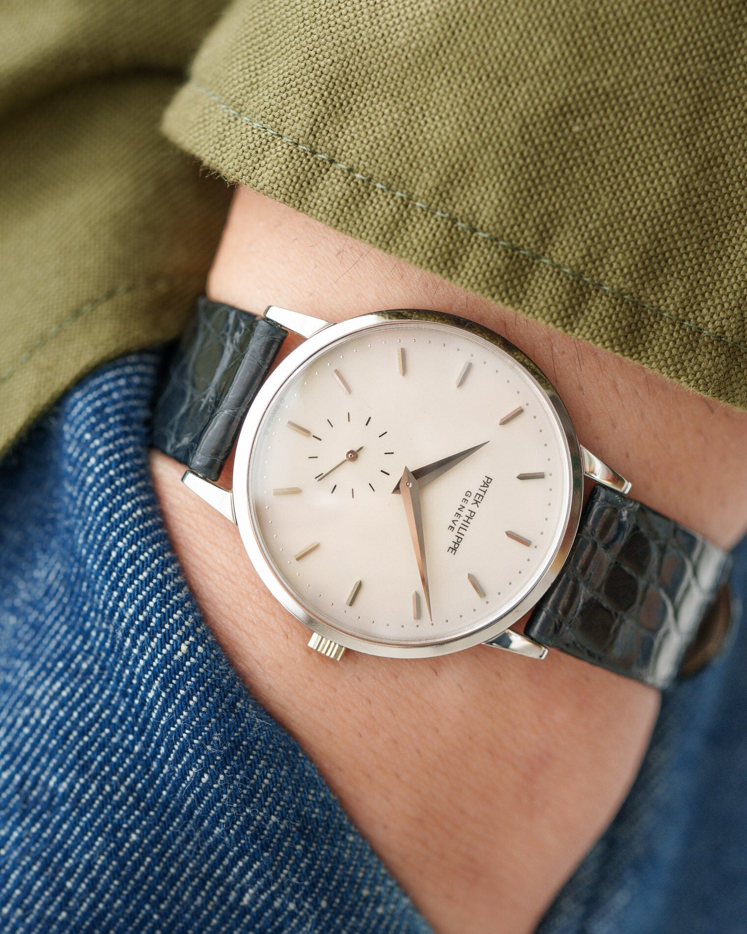 Patek Philippe カラトラバ 3893 WG アイボリーダイアル 箱保証書付き Watch PATEK PHILIPPE