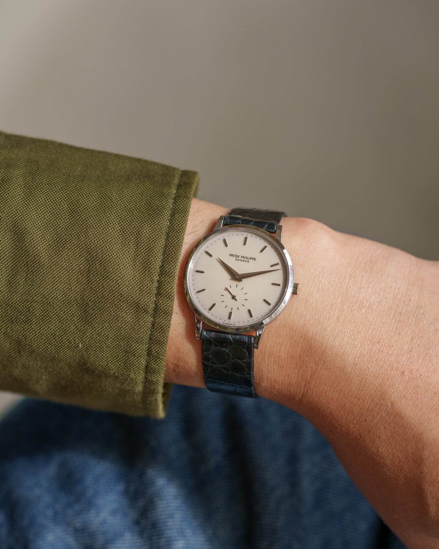 Patek Philippe カラトラバ 3893 WG アイボリーダイアル 箱保証書付き Watch PATEK PHILIPPE