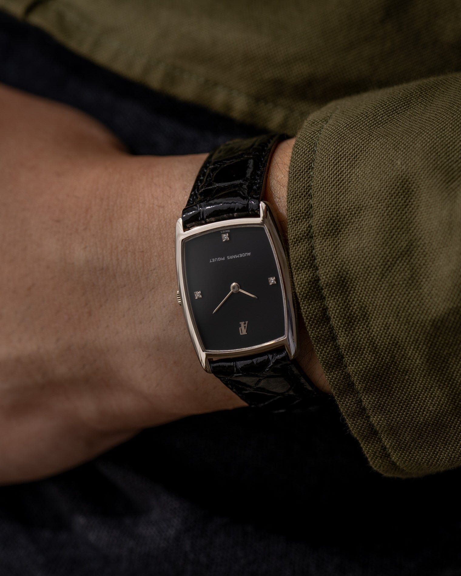 Audemars Piguet トノー WG ブラックダイヤモンドダイアル Watch AUDEMARS PIGUET