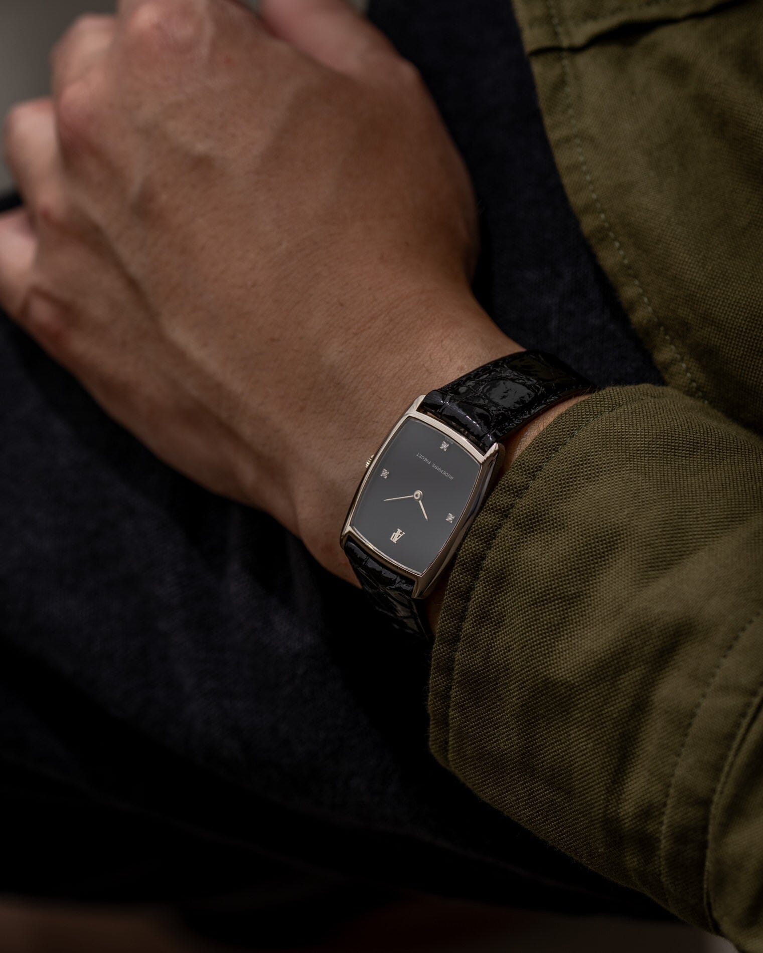 Audemars Piguet トノー WG ブラックダイヤモンドダイアル Watch AUDEMARS PIGUET