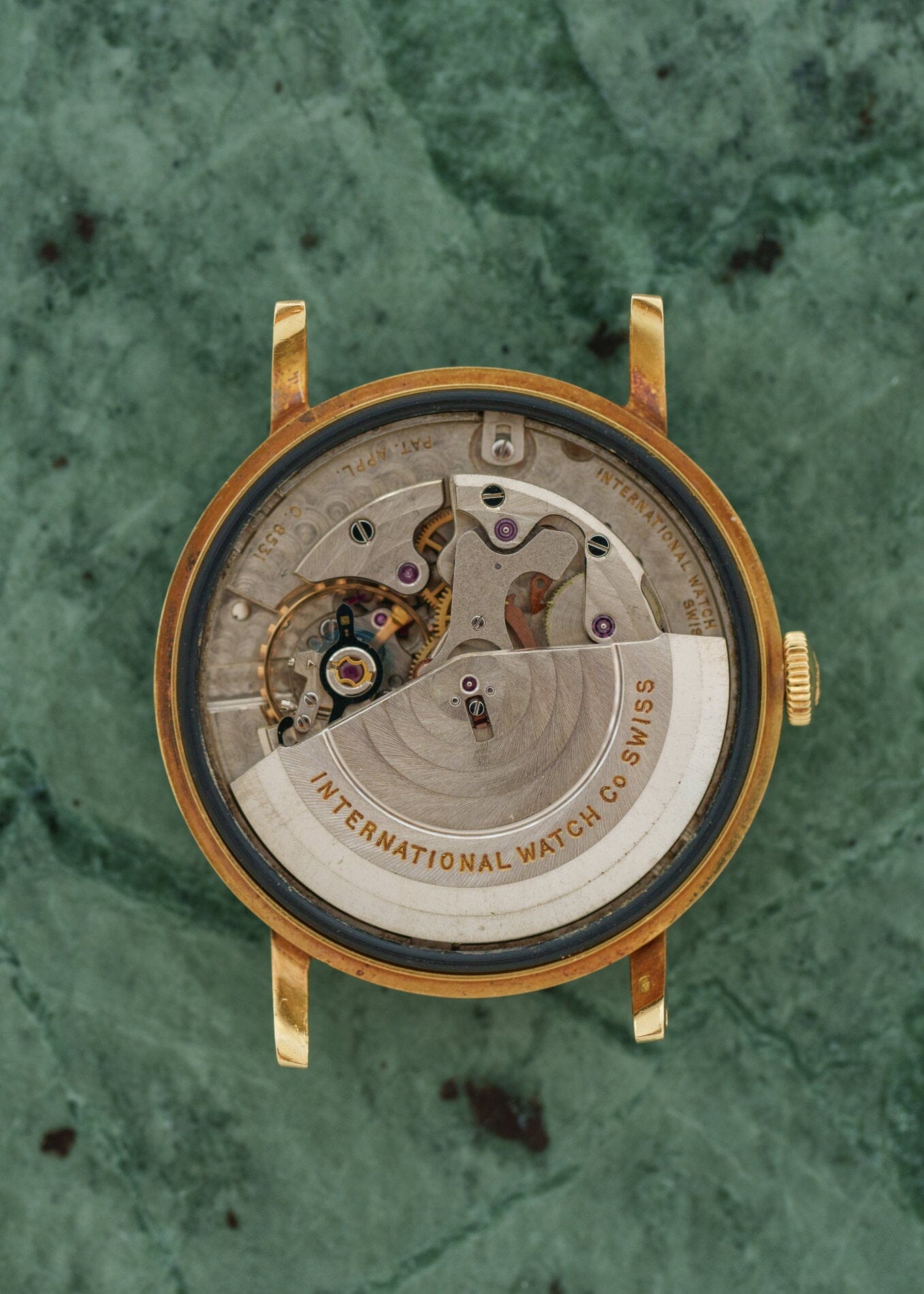 IWC ラウンド 自動巻き Cal.8531 YG シルバーダイアル お魚リューズ Watch IWC