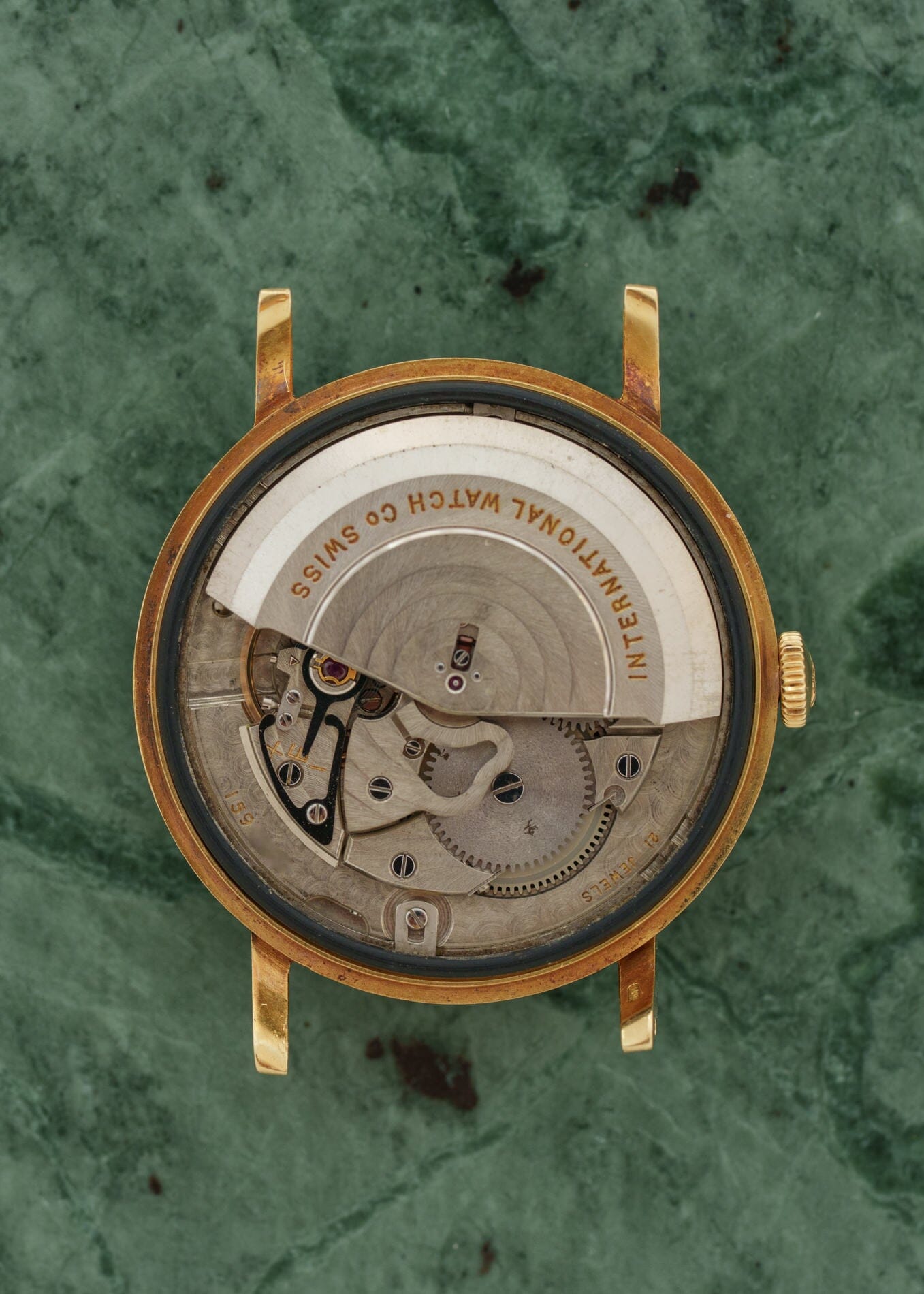 IWC ラウンド 自動巻き Cal.8531 YG シルバーダイアル お魚リューズ Watch IWC