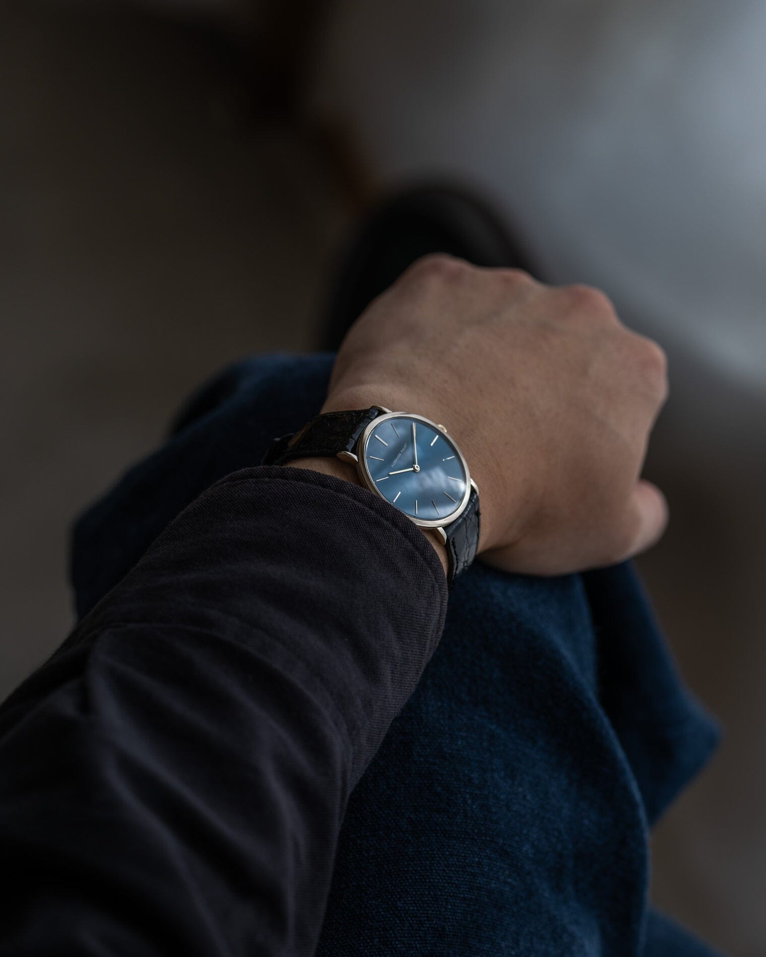 Audemars Piguet ラウンド WG ネイビーブルーダイアル Watch AUDEMARS PIGUET