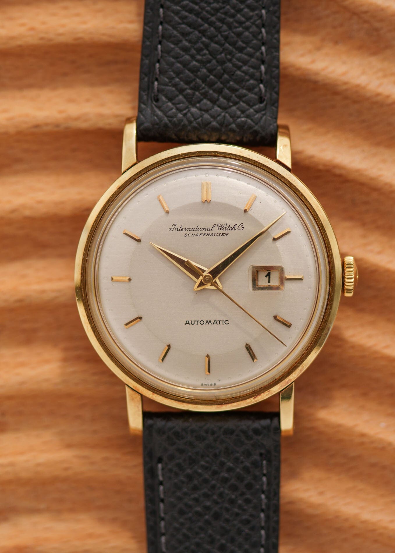 IWC ラウンド 自動巻き Cal.8531 YG シルバーダイアル お魚リューズ Watch IWC