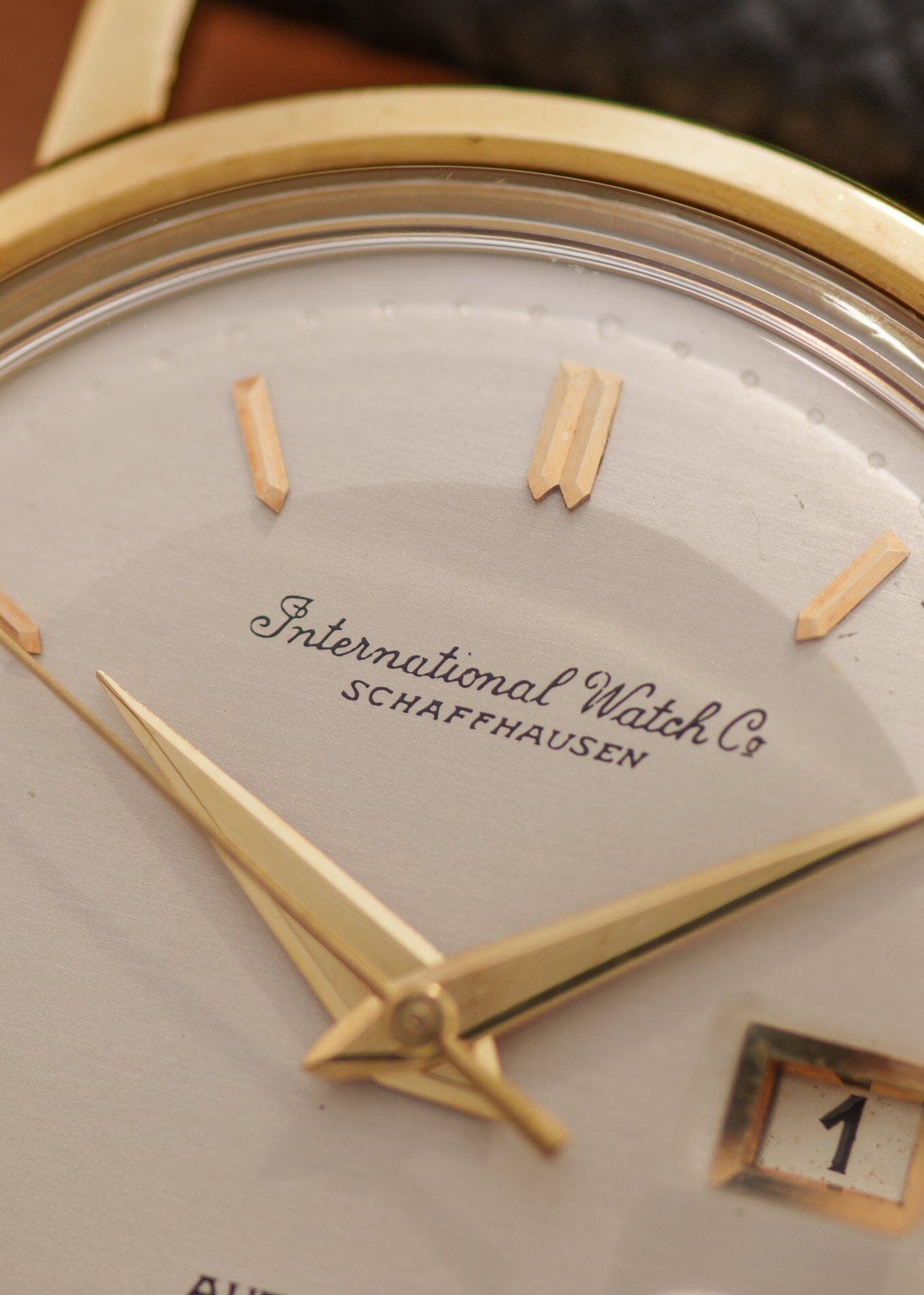 IWC ラウンド 自動巻き Cal.8531 YG シルバーダイアル お魚リューズ Watch IWC