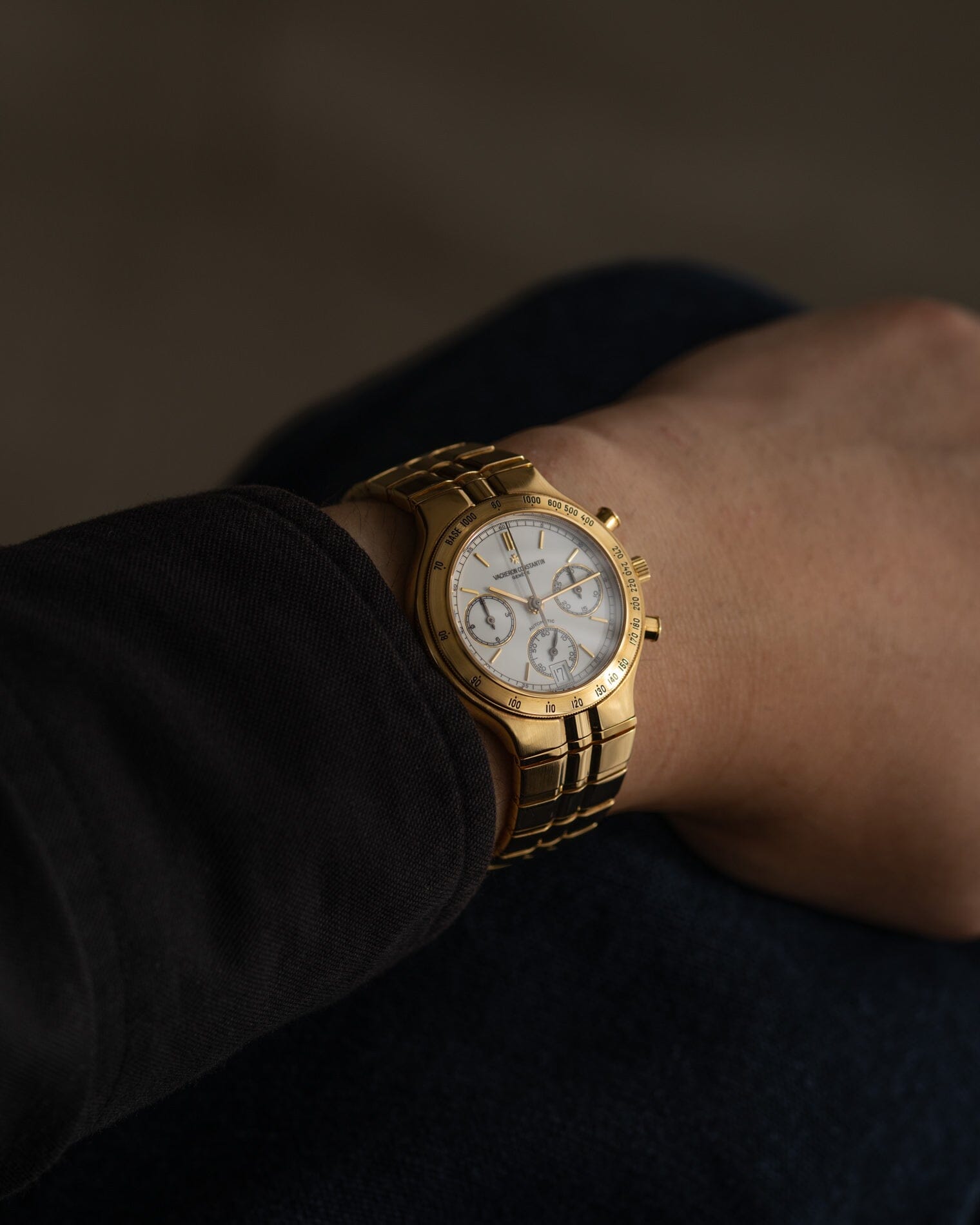 Vacheron Constantin フィディアス 49001 YG クロノグラフ ホワイトエナメルダイアル Watch VACHERON CONSTANTIN