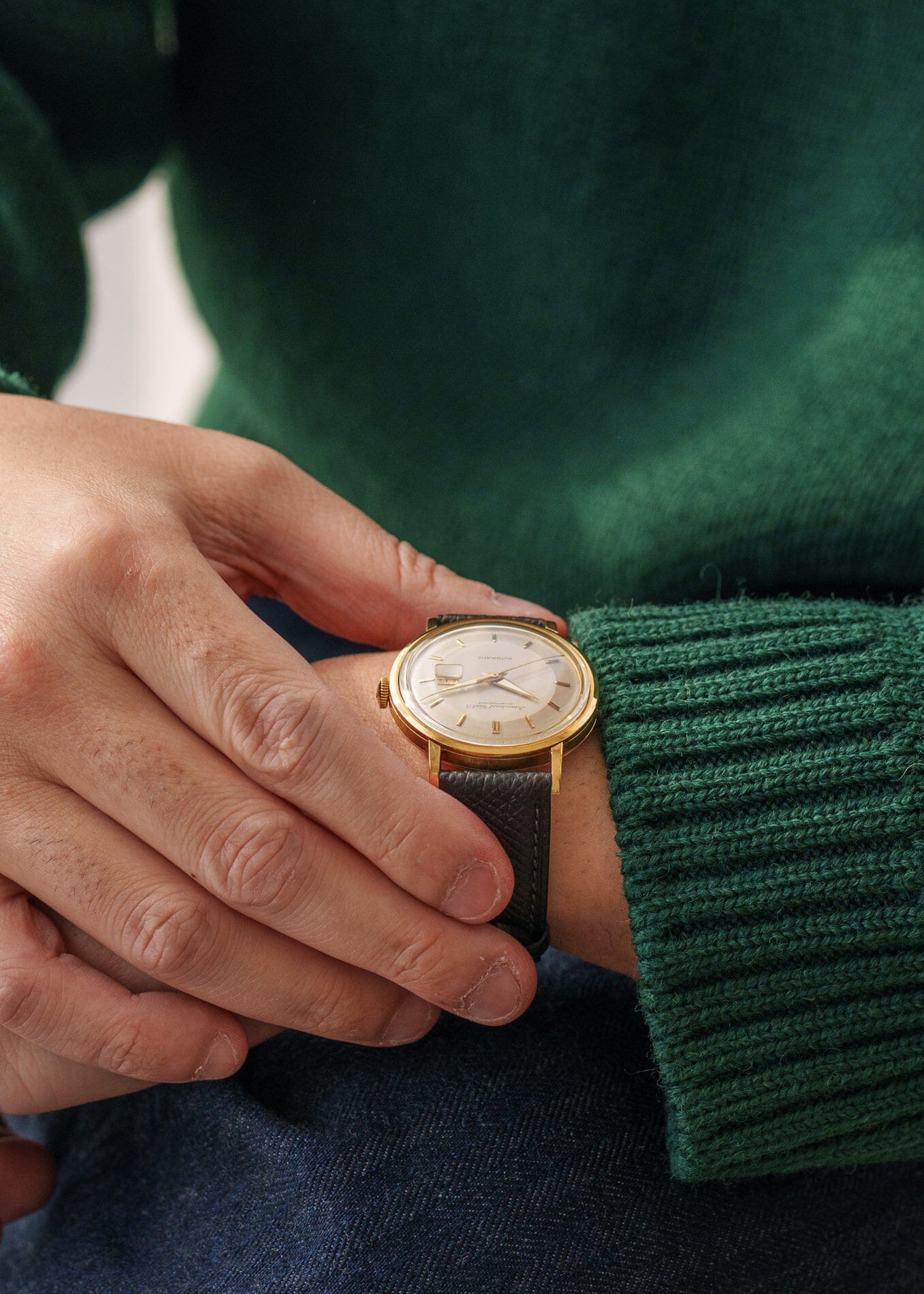 IWC ラウンド 自動巻き Cal.8531 YG シルバーダイアル お魚リューズ Watch IWC