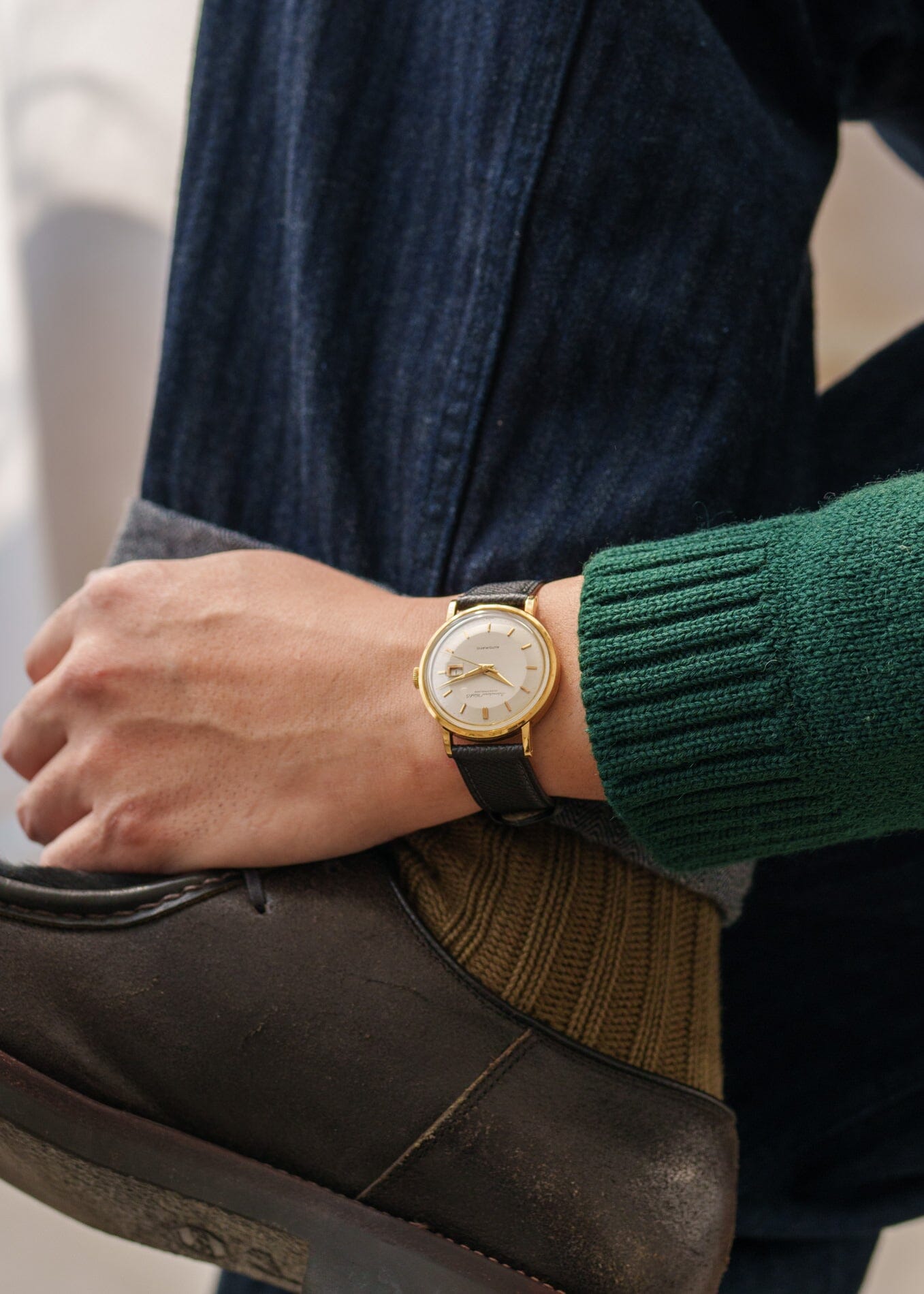 IWC ラウンド 自動巻き Cal.8531 YG シルバーダイアル お魚リューズ Watch IWC