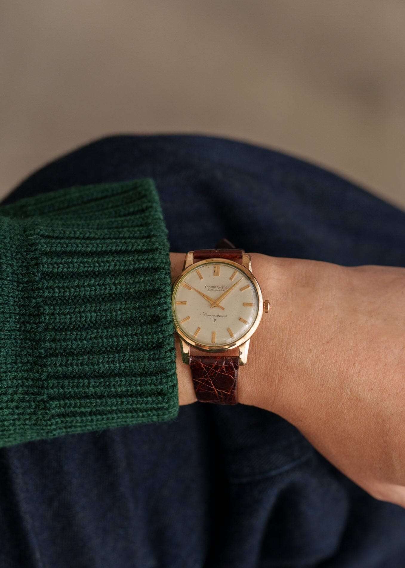 GRAND SEIKO FIRST J14070 彫り文字盤 最初期 Watch SEIKO