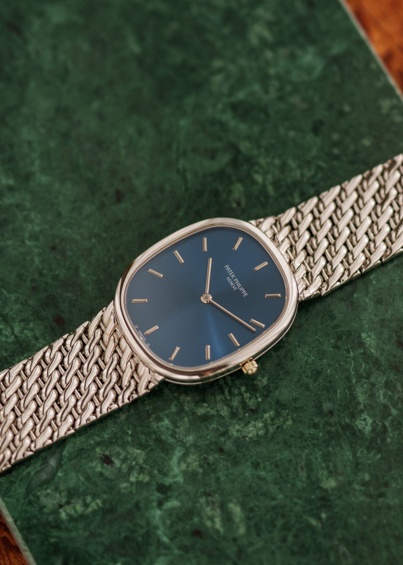 Patek Philippe ゴールデンエリプス 3738 "Jumbo" 自動巻き WG ブルー アーカイブ付き Watch PATEK PHILIPPE