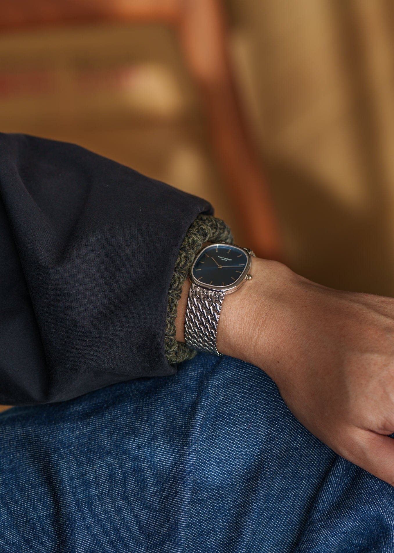 Patek Philippe ゴールデンエリプス 3738 "Jumbo" 自動巻き WG ブルー アーカイブ付き Watch PATEK PHILIPPE