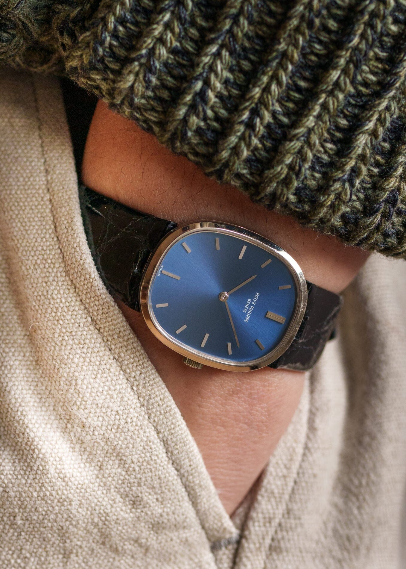 Patek Philippe ゴールデンエリプス 3548 WG ブルーダイアル 箱保証書付き Watch PATEK PHILIPPE