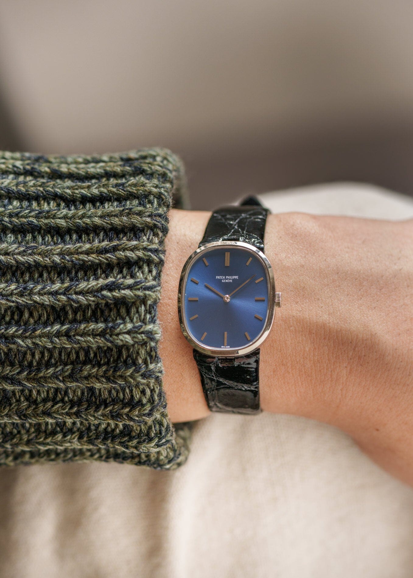 Patek Philippe ゴールデンエリプス 3548 WG ブルーダイアル 箱保証書付き Watch PATEK PHILIPPE