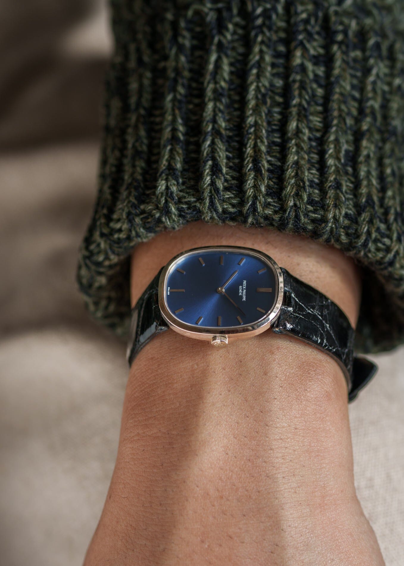 Patek Philippe ゴールデンエリプス 3548 WG ブルーダイアル 箱保証書付き Watch PATEK PHILIPPE