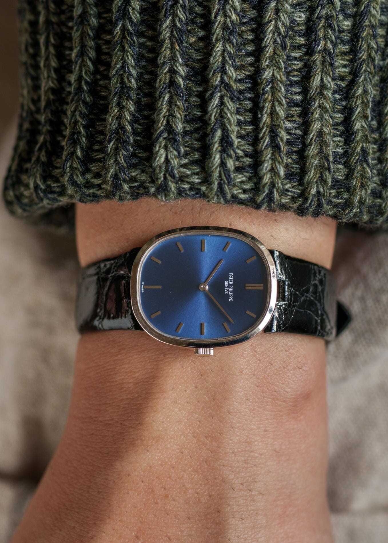 Patek Philippe ゴールデンエリプス 3548 WG ブルーダイアル 箱保証書付き Watch PATEK PHILIPPE