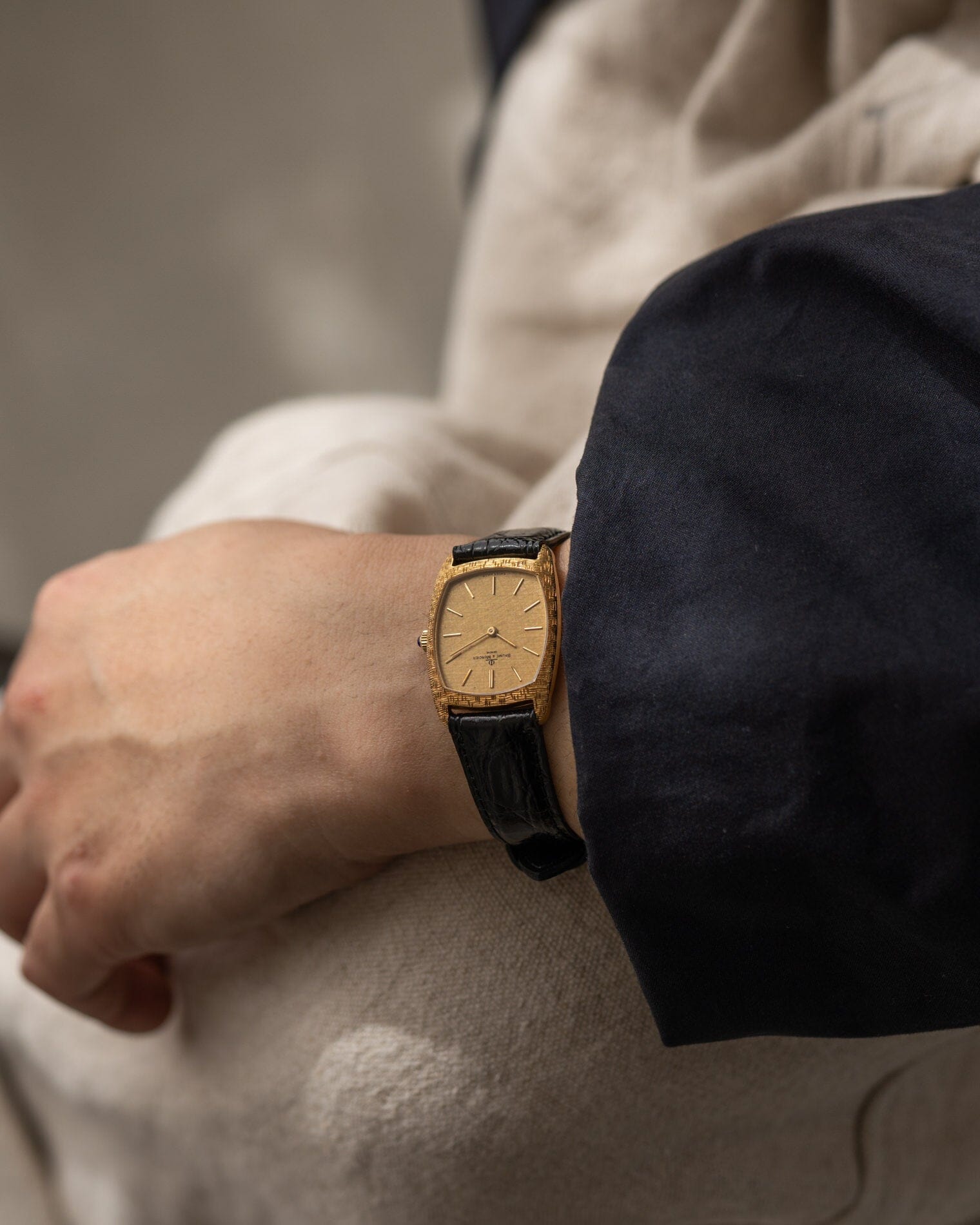 ボーム&メルシエ トノー 37056 YG シャンパン絹目ダイアル Watch BAUME&MERCIER
