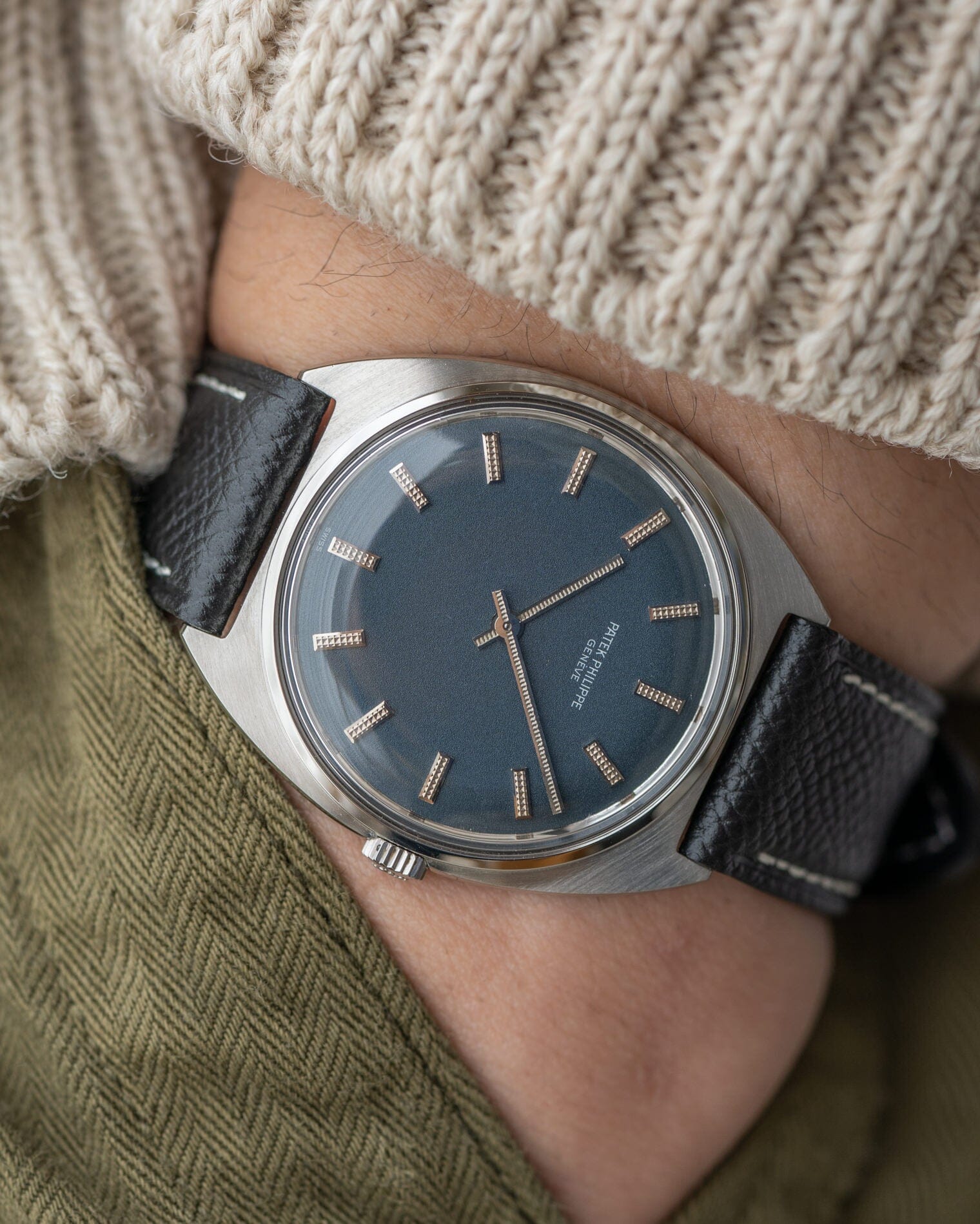 Patek Philippe カラトラバ 3574 SS ブルーダイアル アーカイブ付き Watch PATEK PHILIPPE