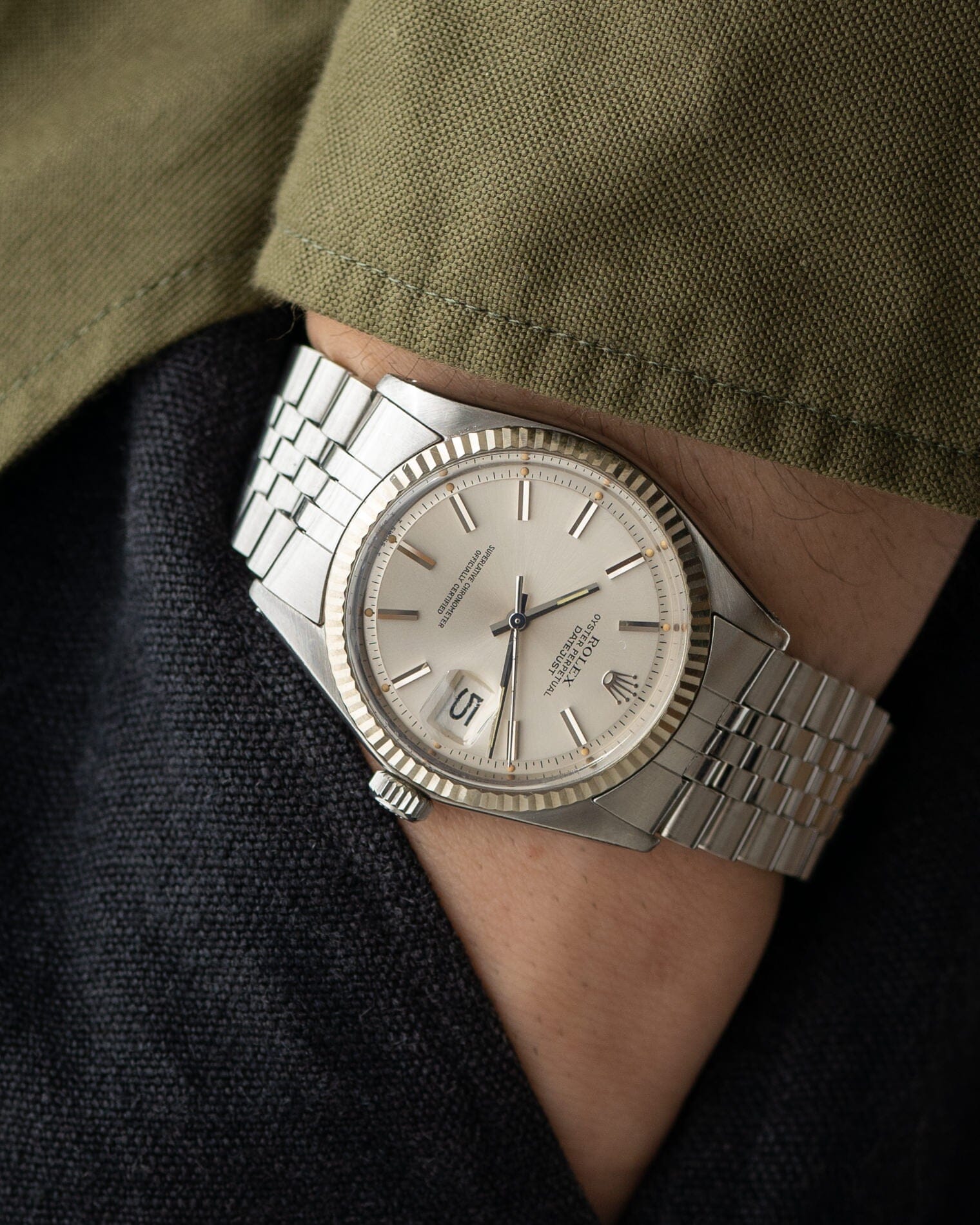 Rolex デイトジャスト 1601 シルバー 保証書付き Watch ROLEX