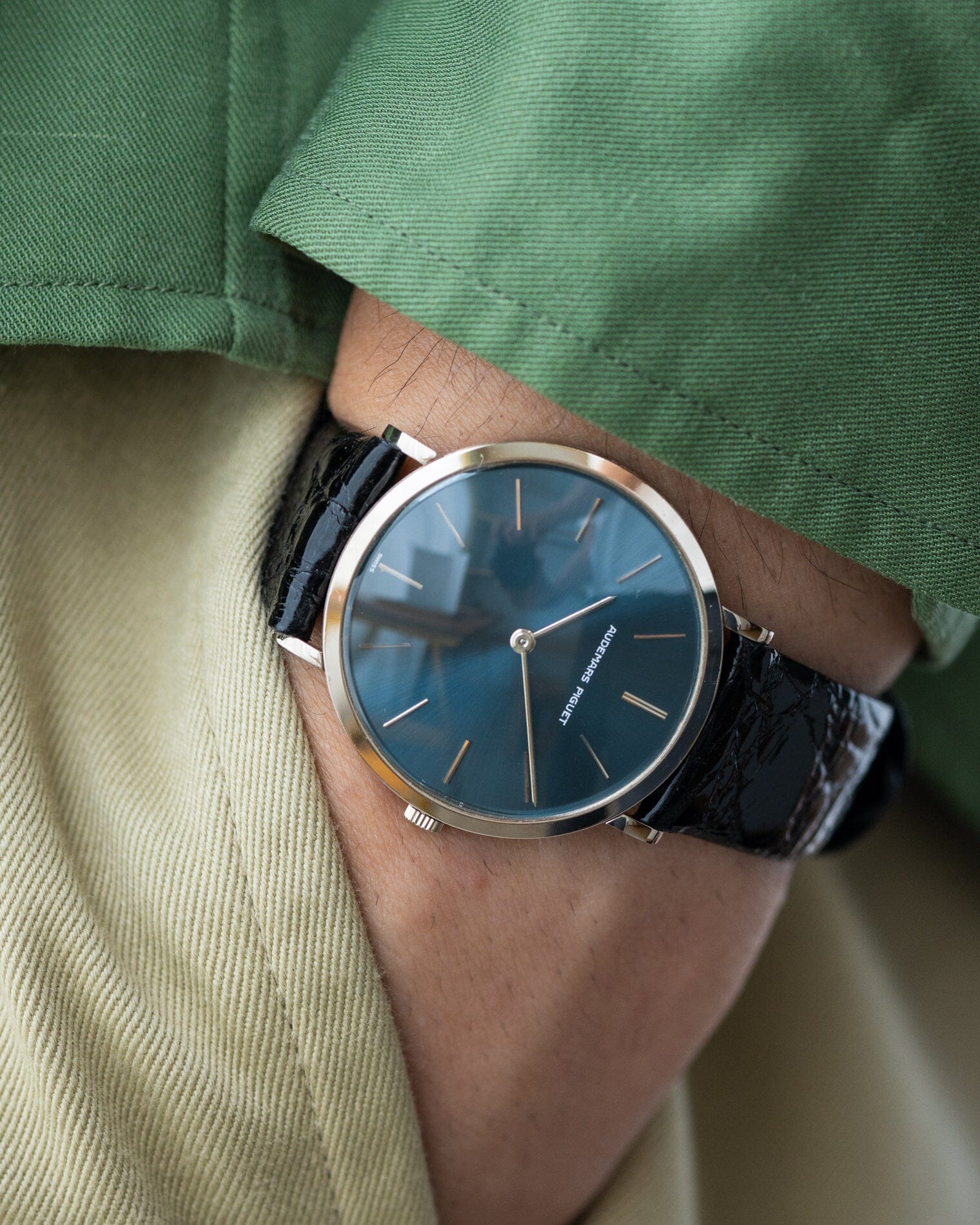 Audemars Piguet ラウンド WG ネイビーブルーダイアル Watch AUDEMARS PIGUET