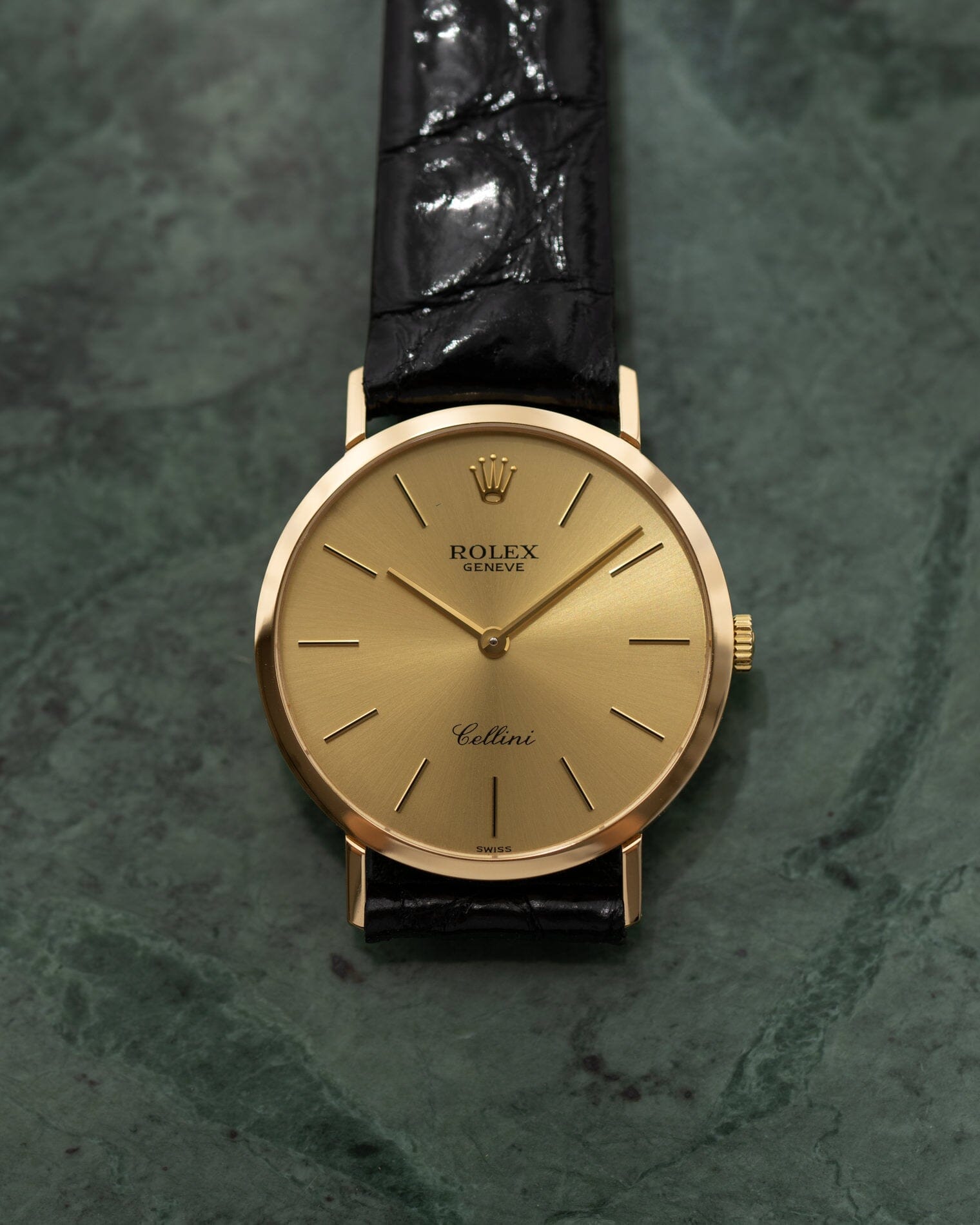 Rolex チェリーニ 4112 YG シャンパンダイアル 国際サービス保証書付き Watch ROLEX