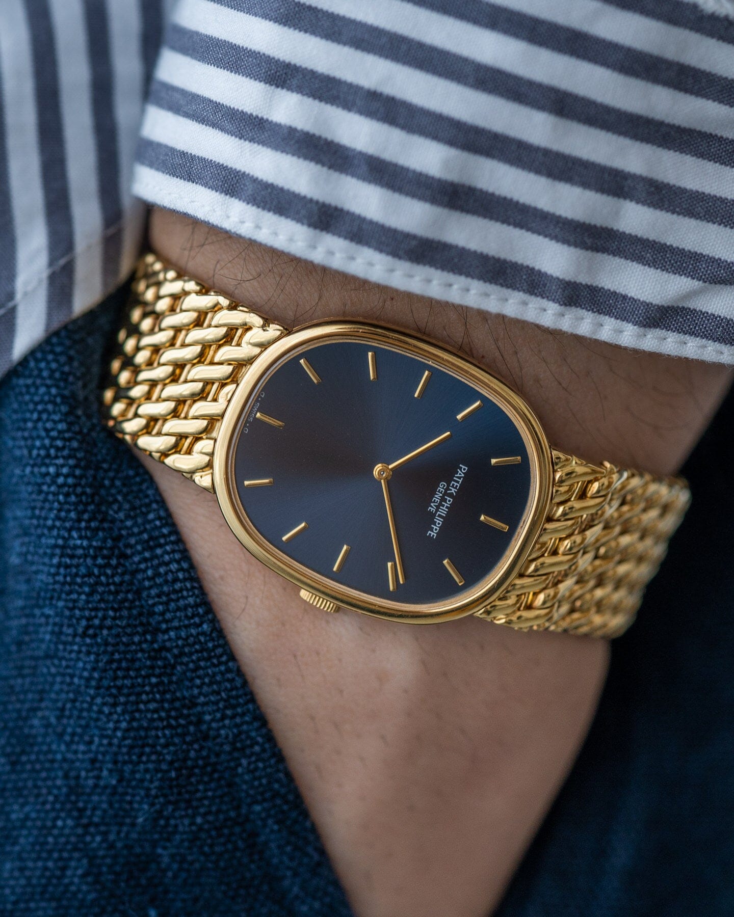 Patek Philippe ゴールデンエリプス 3848 YG ブルーシグマダイアル Watch PATEK PHILIPPE