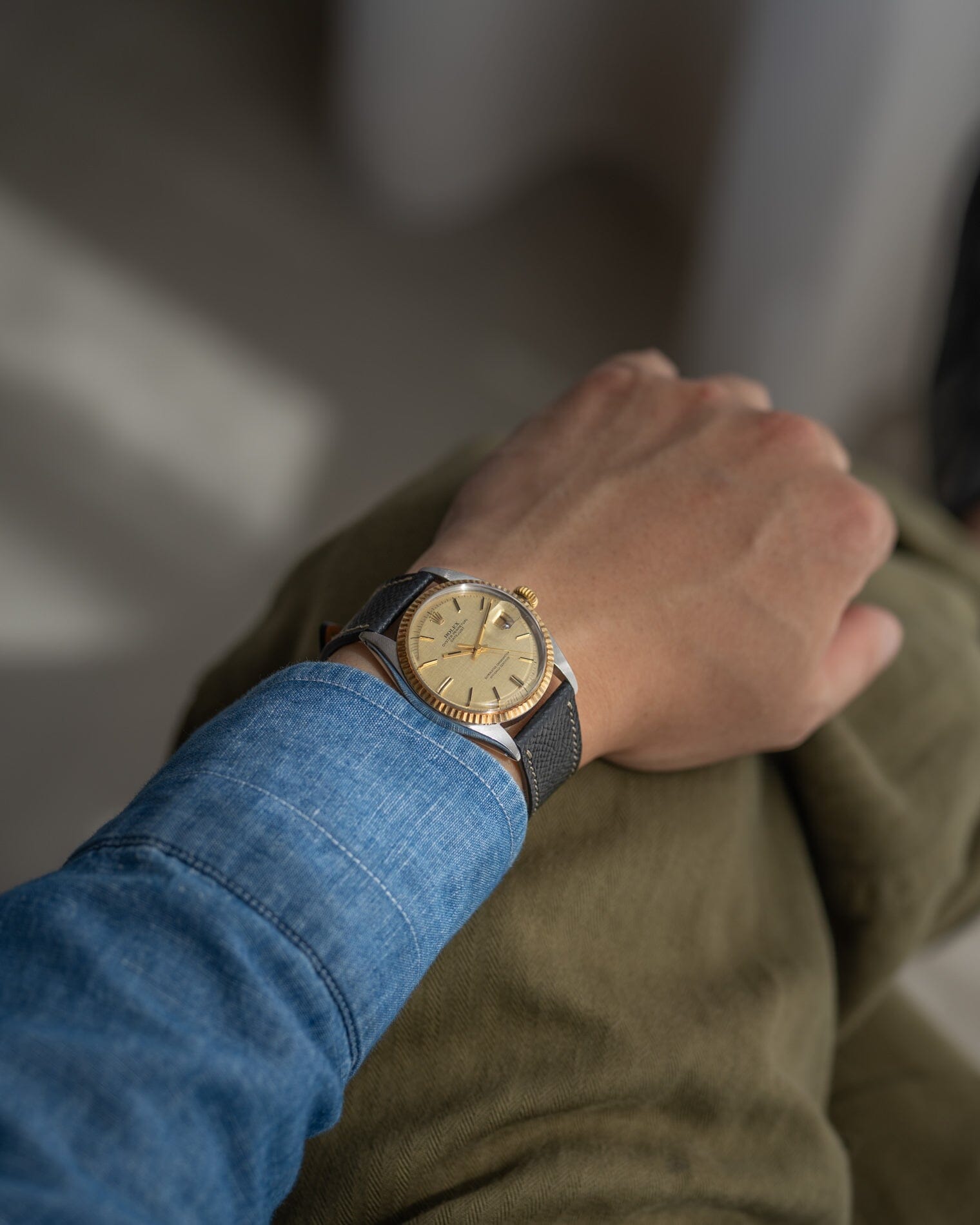 Rolex デイトジャスト 1601 シャンパン絹目ダイアル Watch ROLEX