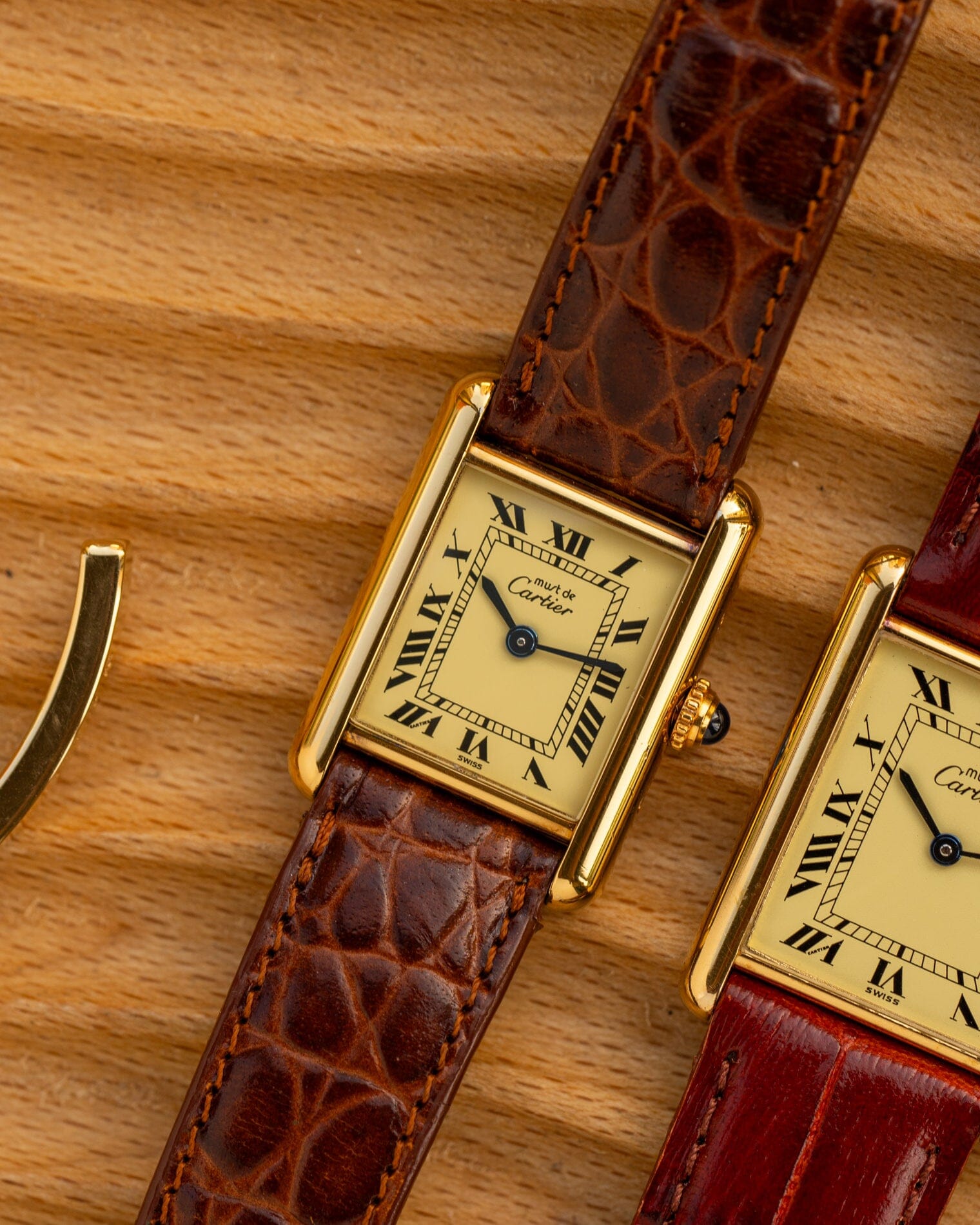 カルティエ マストタンク SM アイボリーローマン QZ Watch CARTIER