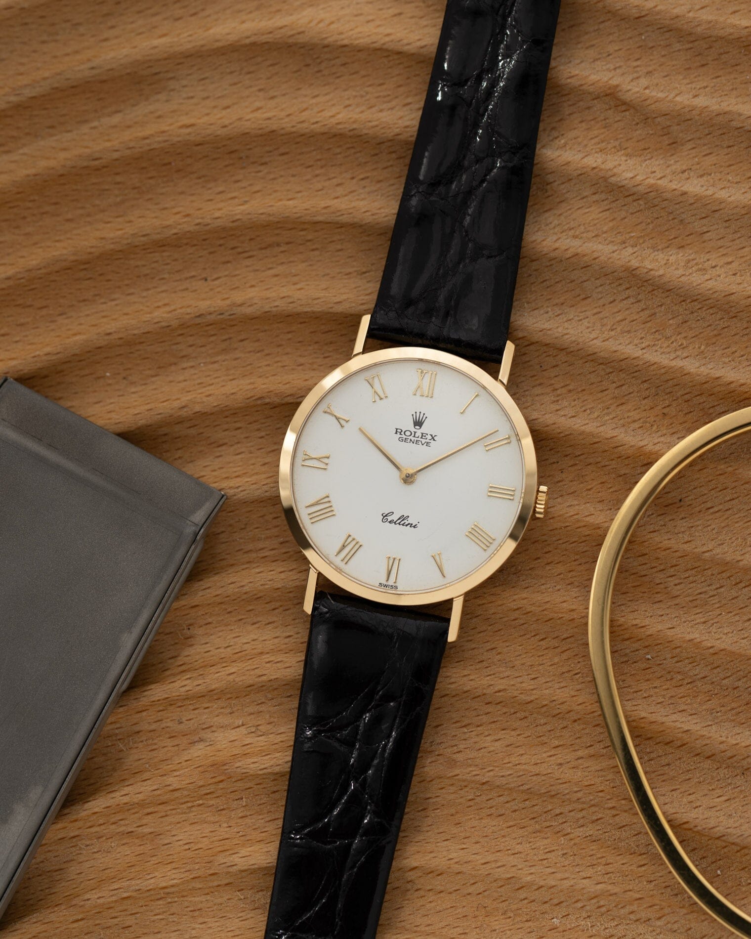 Rolex チェリーニ 4112 YG ホワイトローマン Watch ROLEX