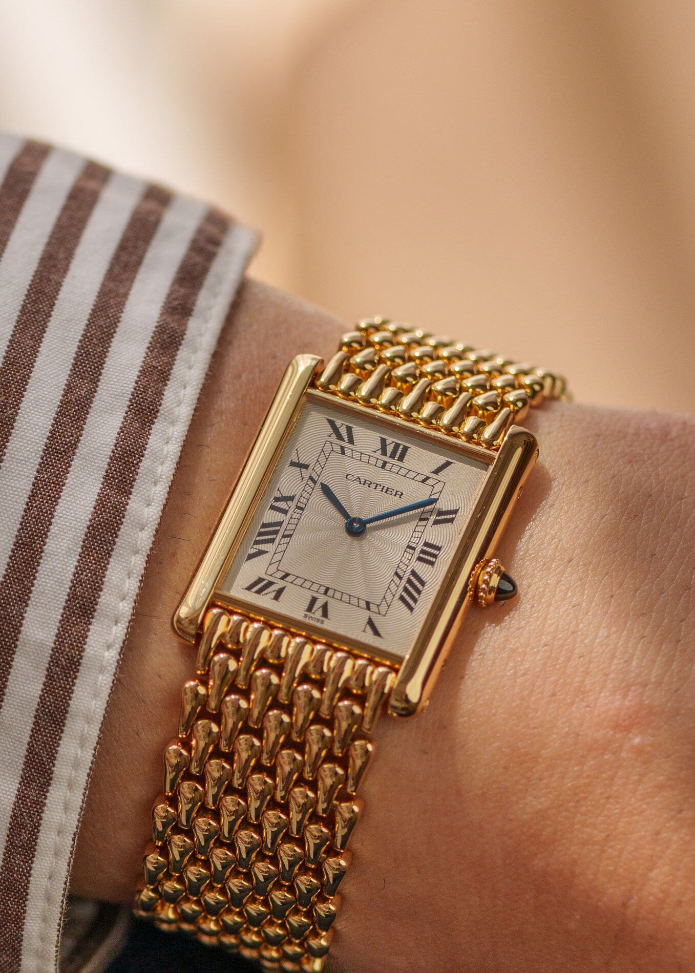 Cartier タンク ルイ カルティエ LM 16121 YG エクストラフラット 箱保証書付き Watch CARTIER