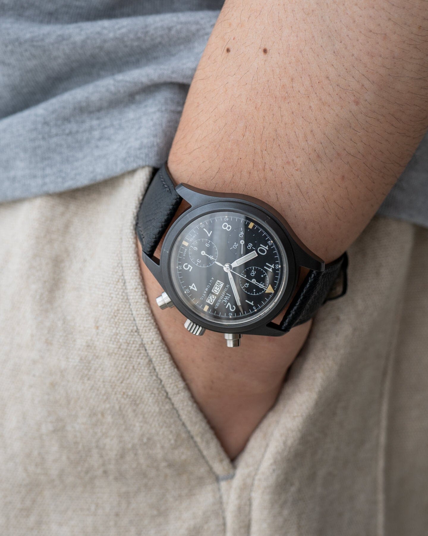 IWC Flieger Chronograph 3705 Black Ceramic Watch IWC