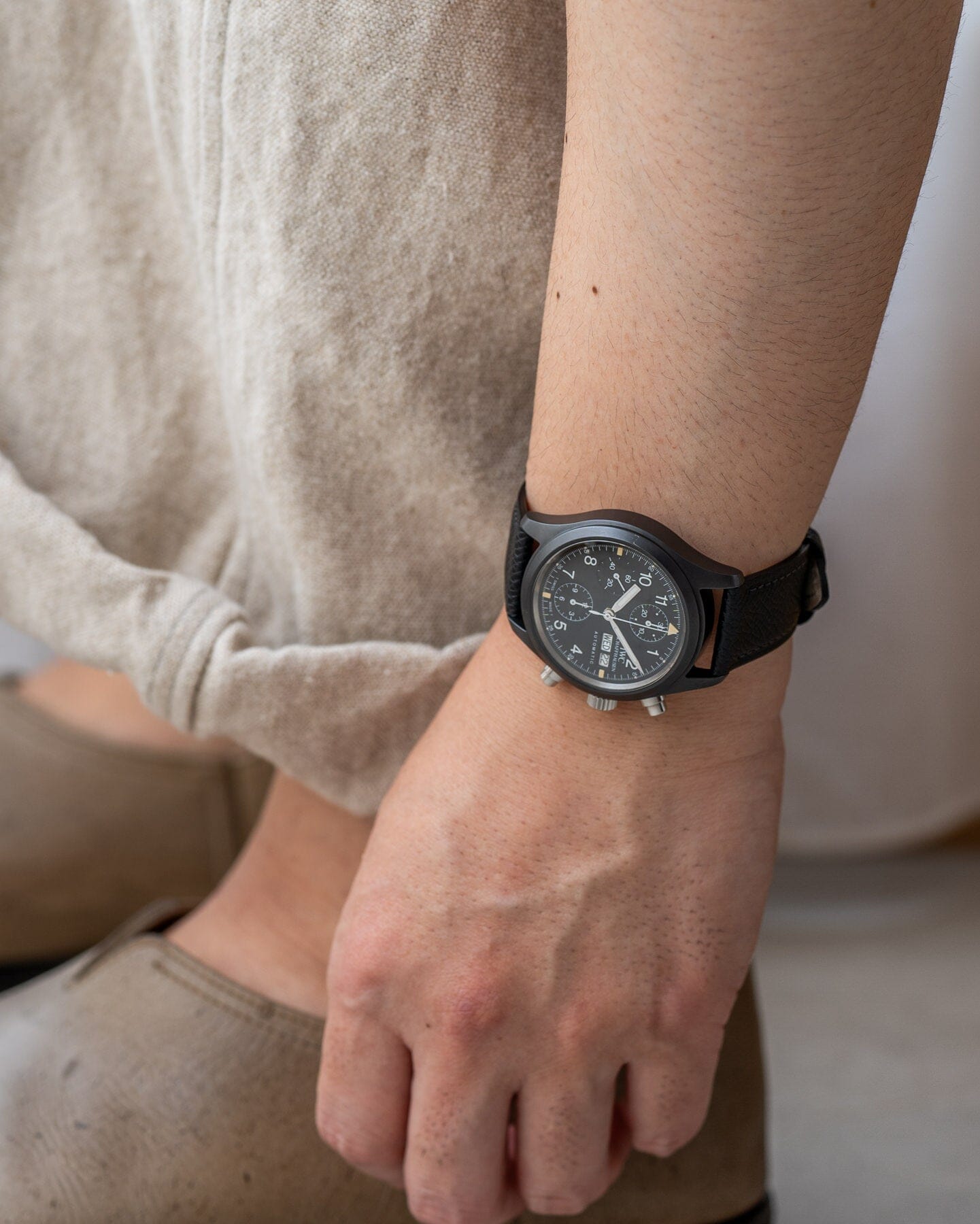 IWC Flieger Chronograph 3705 Black Ceramic Watch IWC