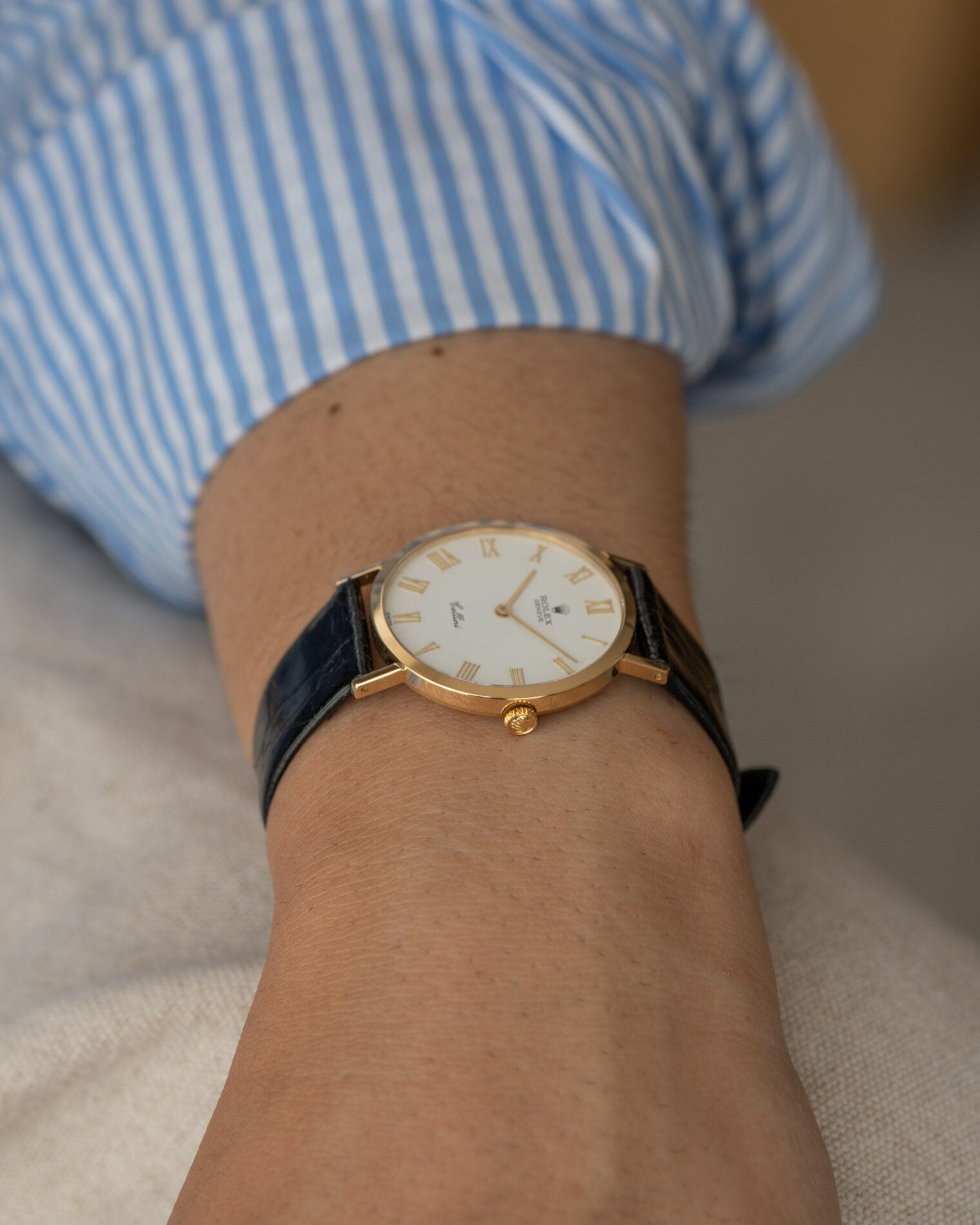 Rolex チェリーニ 4112 YG ホワイトローマン Watch ROLEX