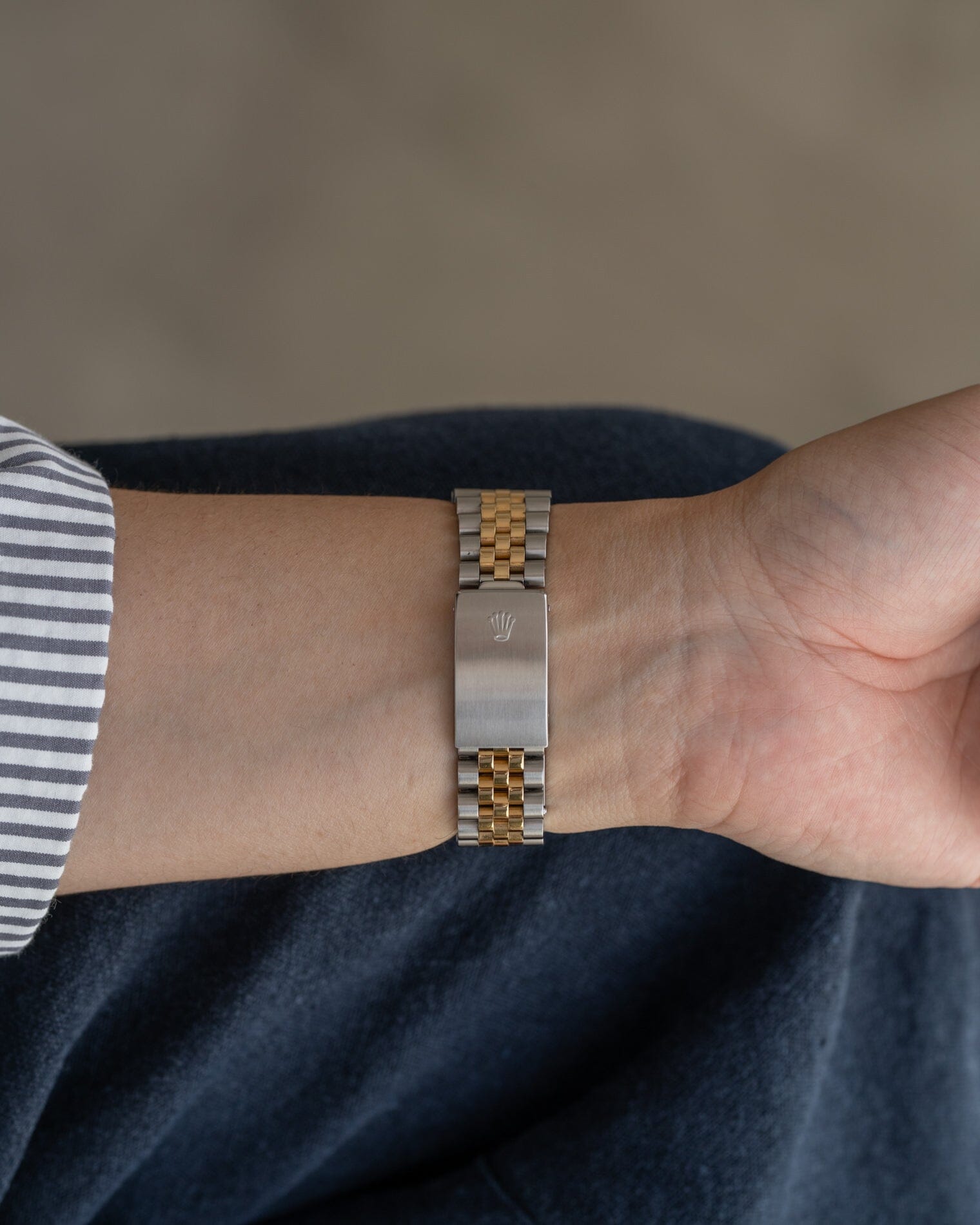 Rolex デイトジャスト 16233 ブラックタペストリーダイアル Watch ROLEX