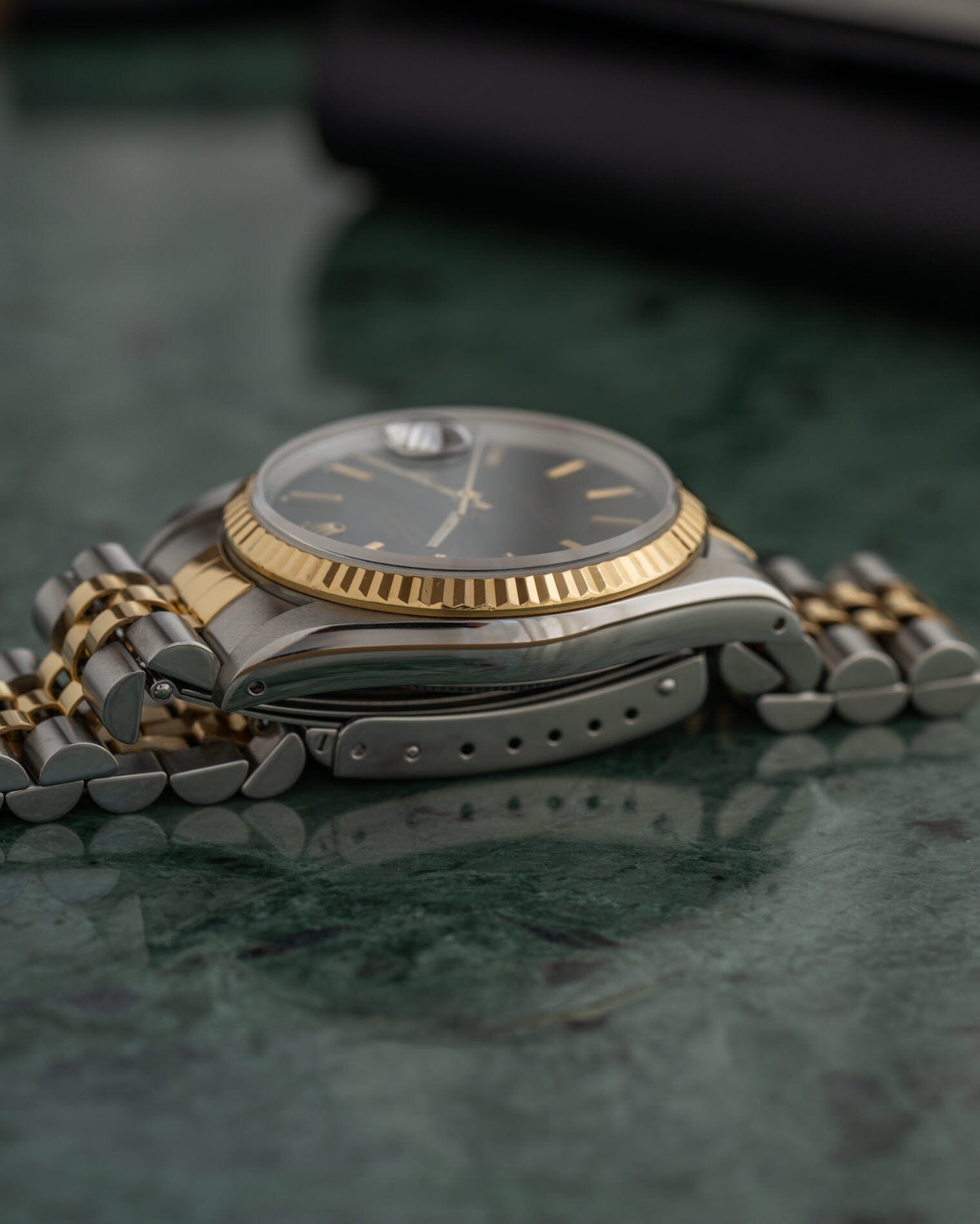 Rolex デイトジャスト 16233 ブラックタペストリーダイアル Watch ROLEX