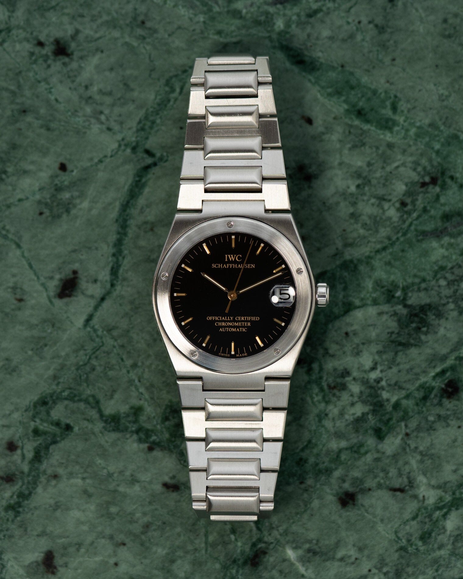 IWC インヂュニア 3521 ブラック 保証書付き Watch IWC