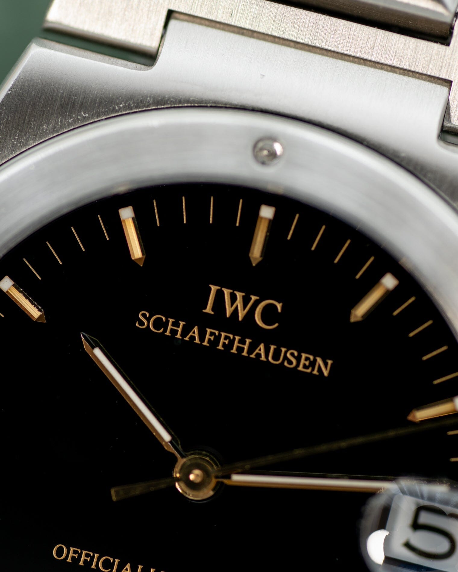 IWC インヂュニア 3521 ブラック 保証書付き Watch IWC